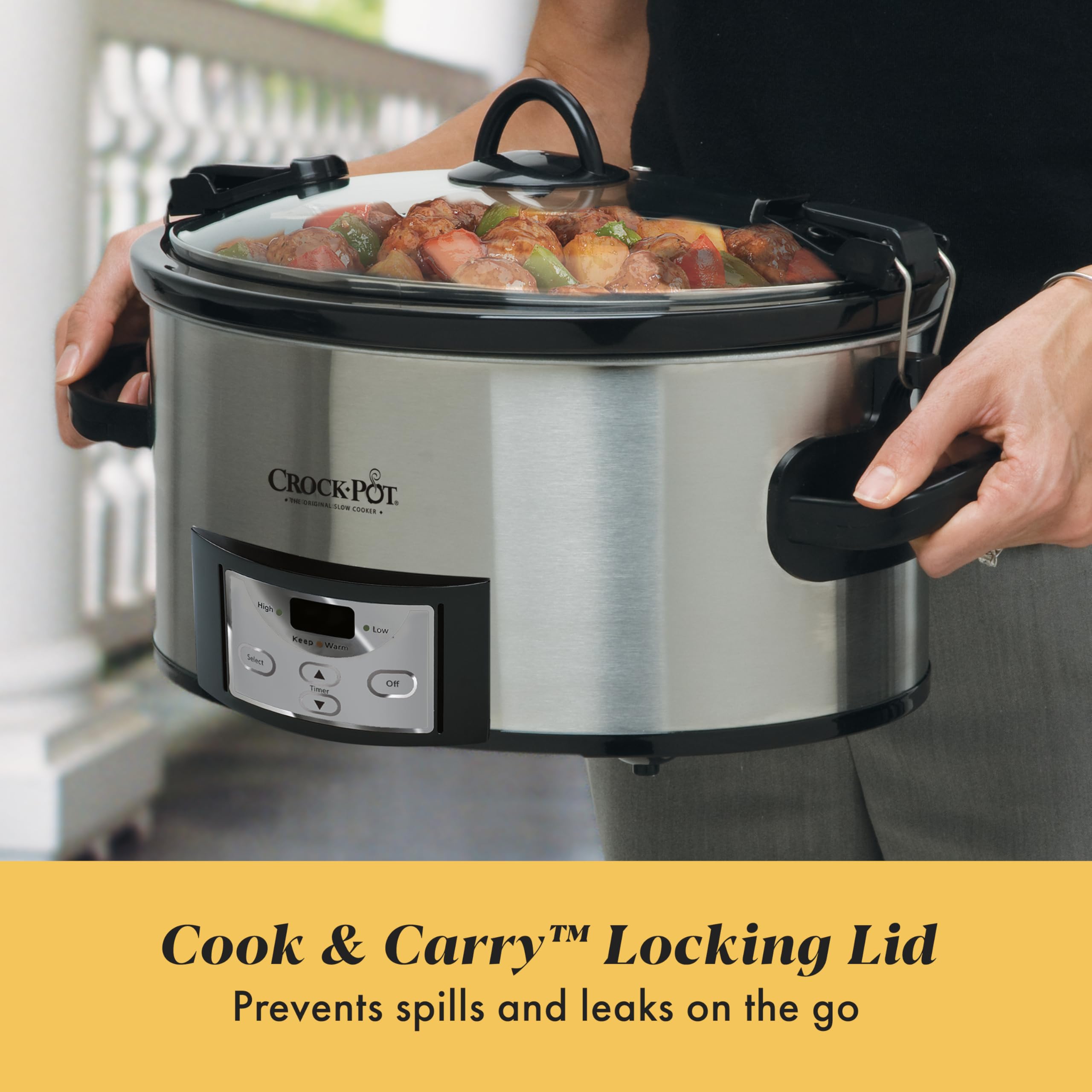 CROCK-POT 6 Quart Cook & Carry Programmable Slow Cooker