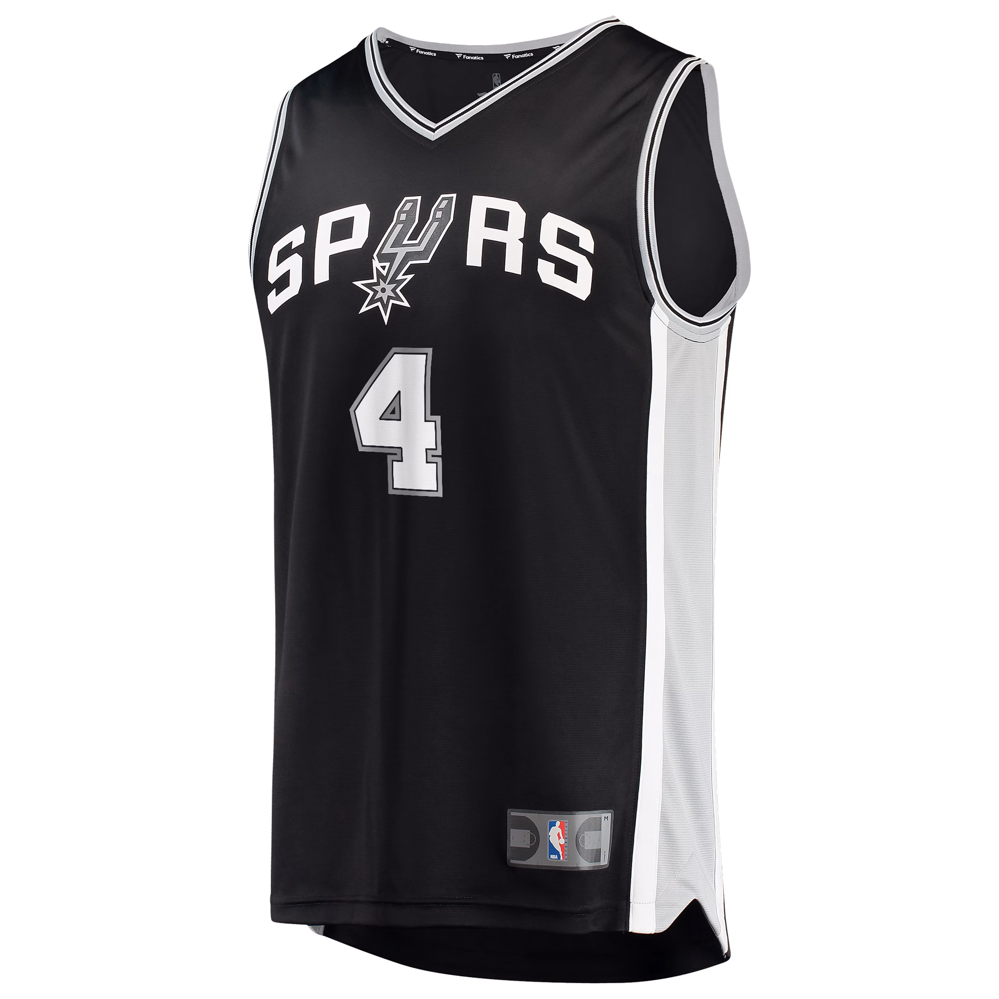 De'Aaron Fox San Antonio Spurs Fanatics 2026 NBA Finals Patch Fast Break Jersey - Icon Edition - Black