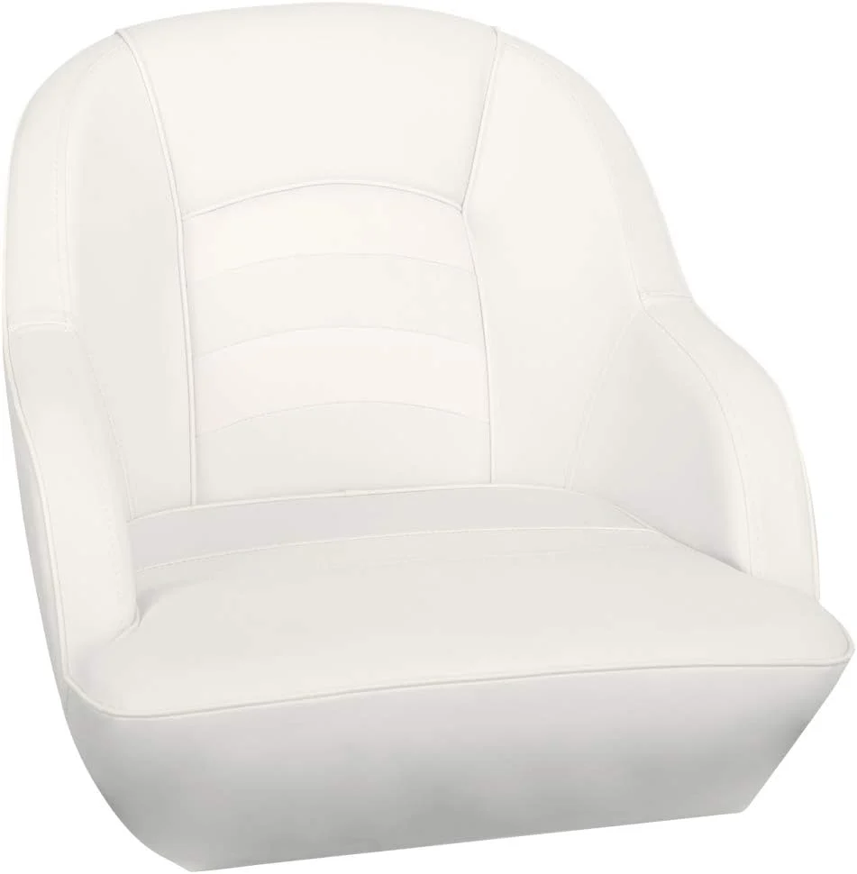 Bucket Pontoon Boat Seat (White/Blue)