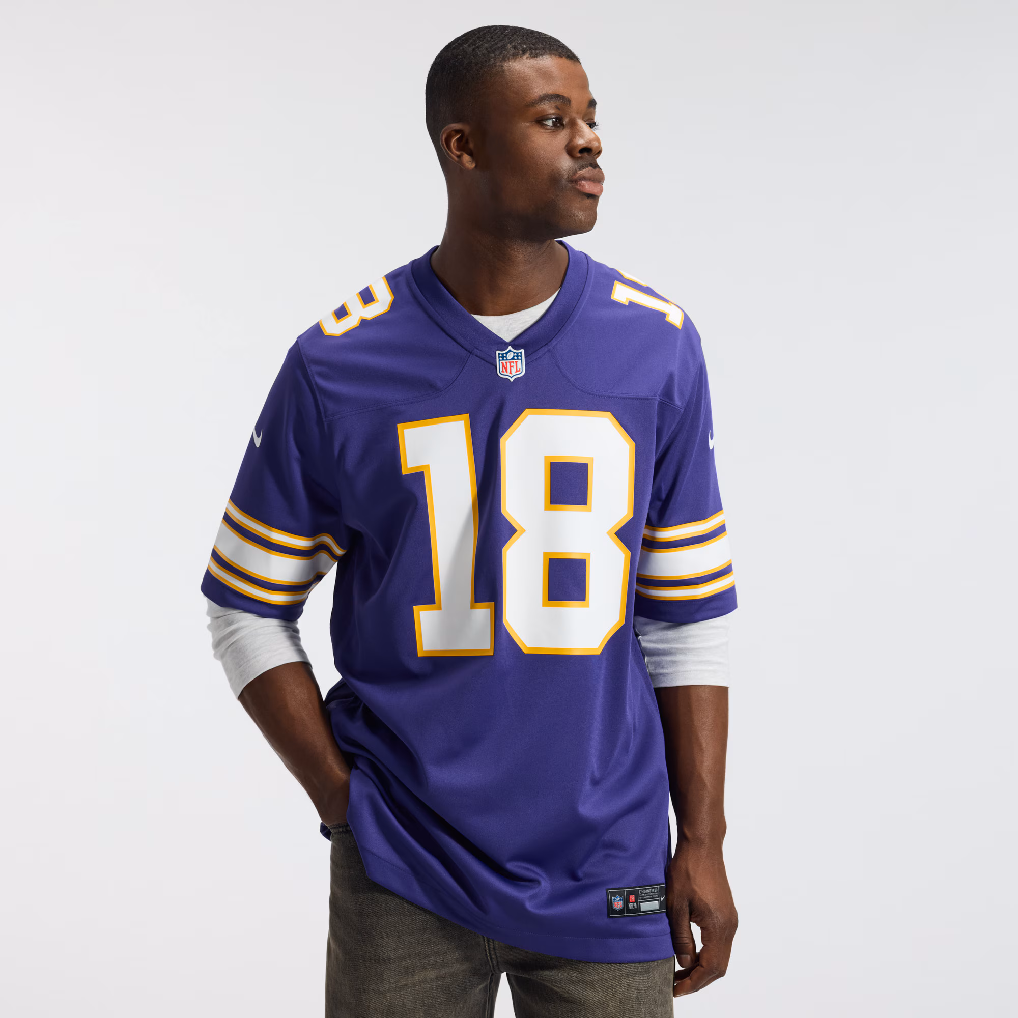 Justin Jefferson Minnesota Vikings Nike Classic Player Game Jersey - Purple