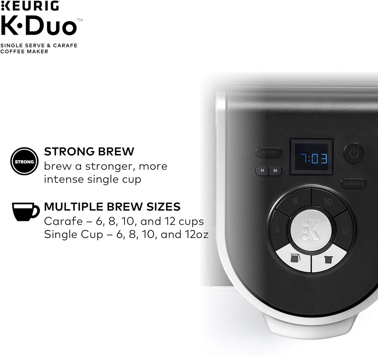Duo Single Serve K-Cup Pod & Carafe Coffee Maker, Black