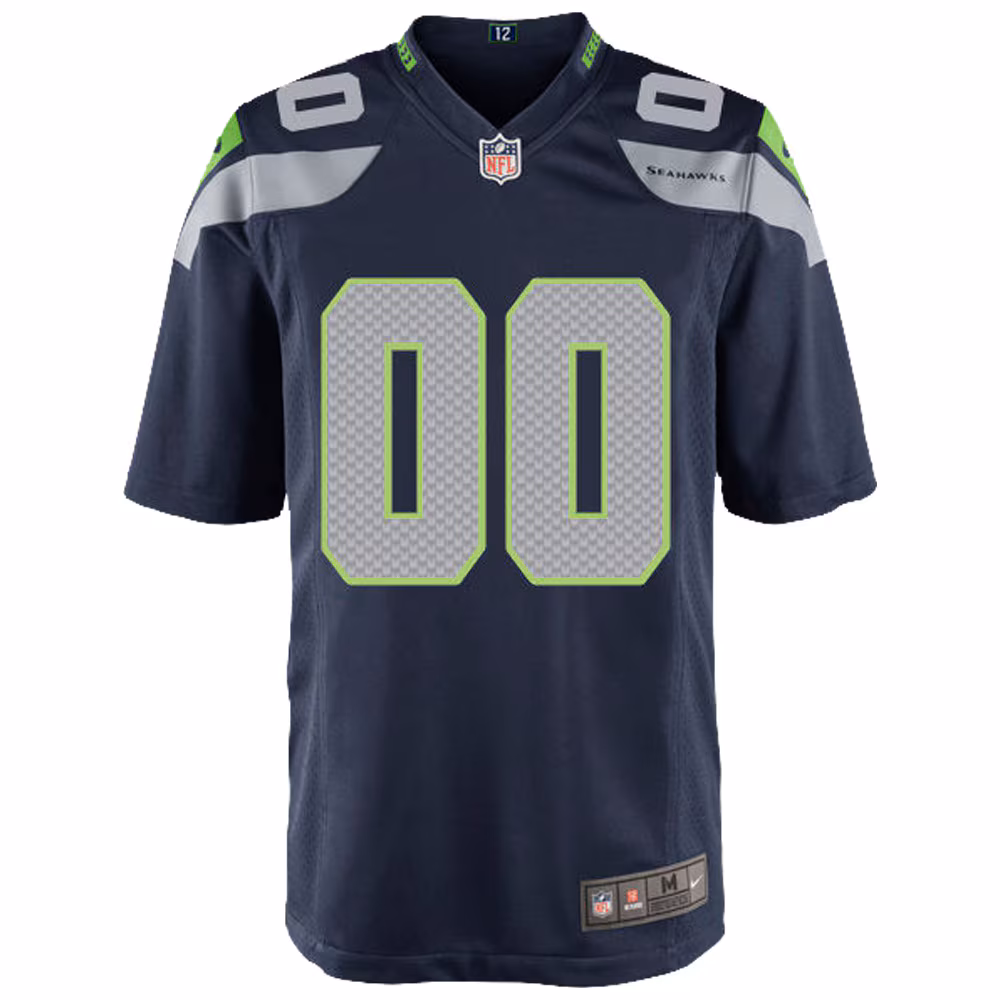 Seattle Seahawks Nike Youth Custom Game Jersey - College Navy
