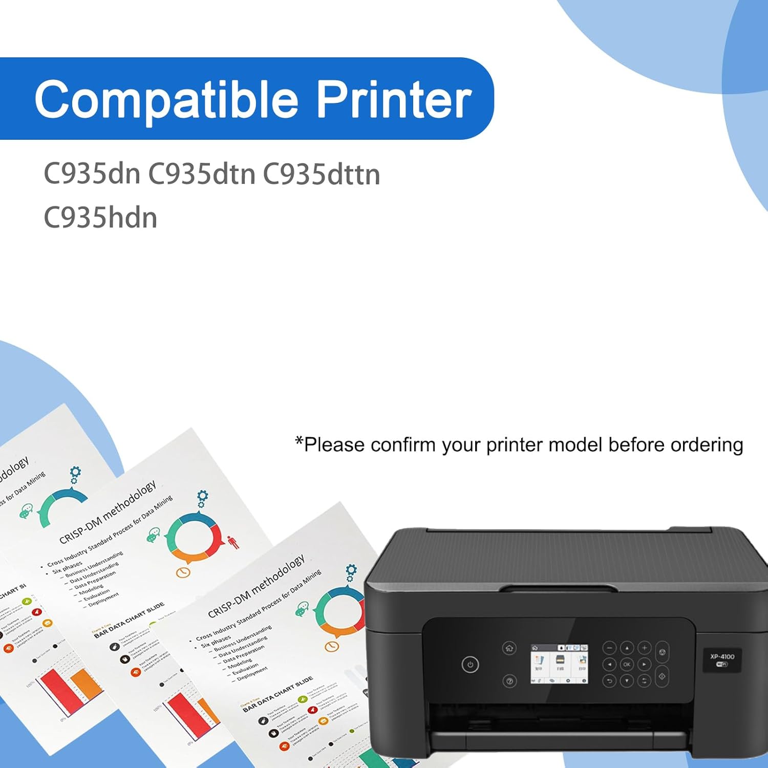C935 Toner Cartridge Compatible for Lexmark C935 C930H2KG C930H2CG C930H2MG C930H2YG Toner Cartridges Work for Lexmark C935dn C935dtn C935dttn C935hdn Printer
