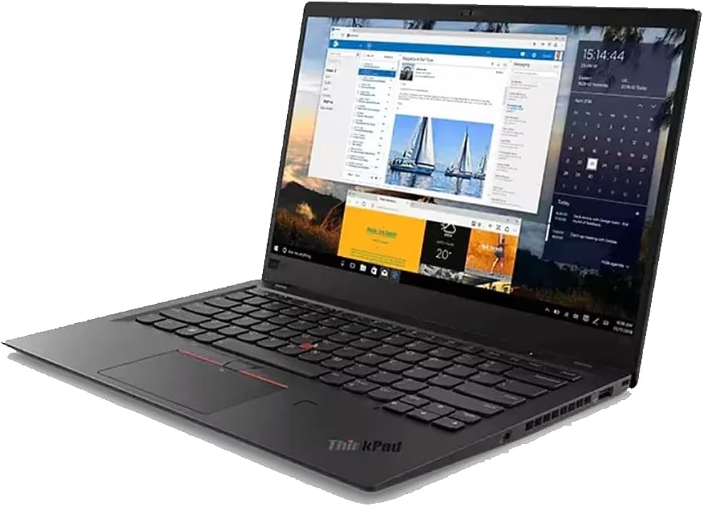 Lenovo ThinkPad X1 Carbon (6th Gen) 14-inch FHD Laptop, Intel Quad Core i7-8650U, 16GB RAM, 256GB NVMe-PCIe SSD, Fingerprint Reader, Windows 10 Pro, Black (Renewed)