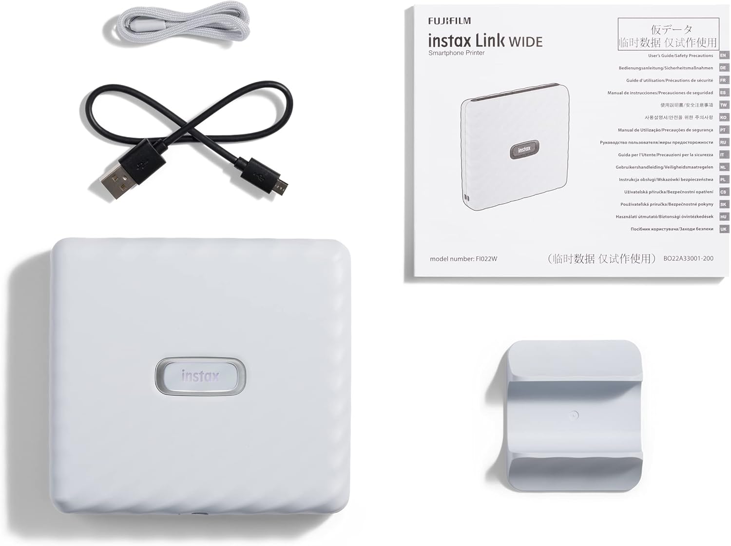 Fujifilm Instax Link Wide Printer - Ash White