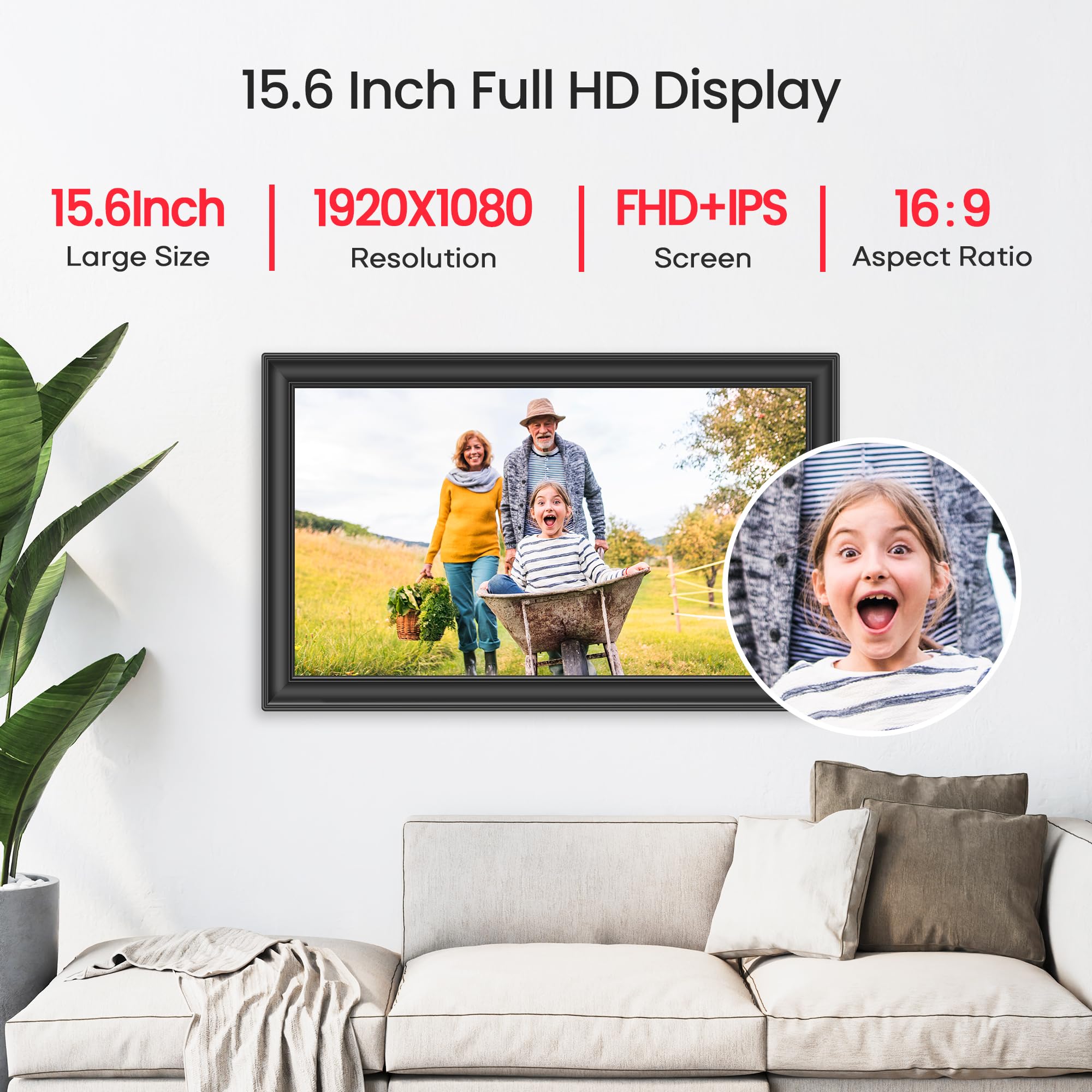 BIGASUO 64GB Frameo 15.6