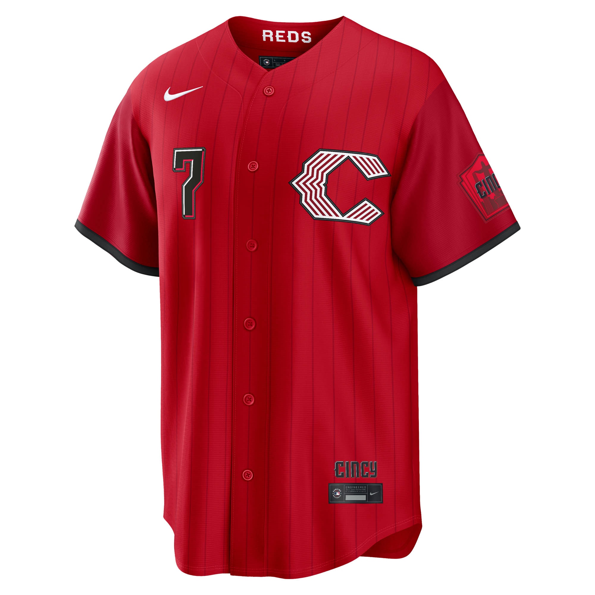 Spencer Steer Cincinnati Reds Nike 2026 City Connect Stadium Jersey - Red