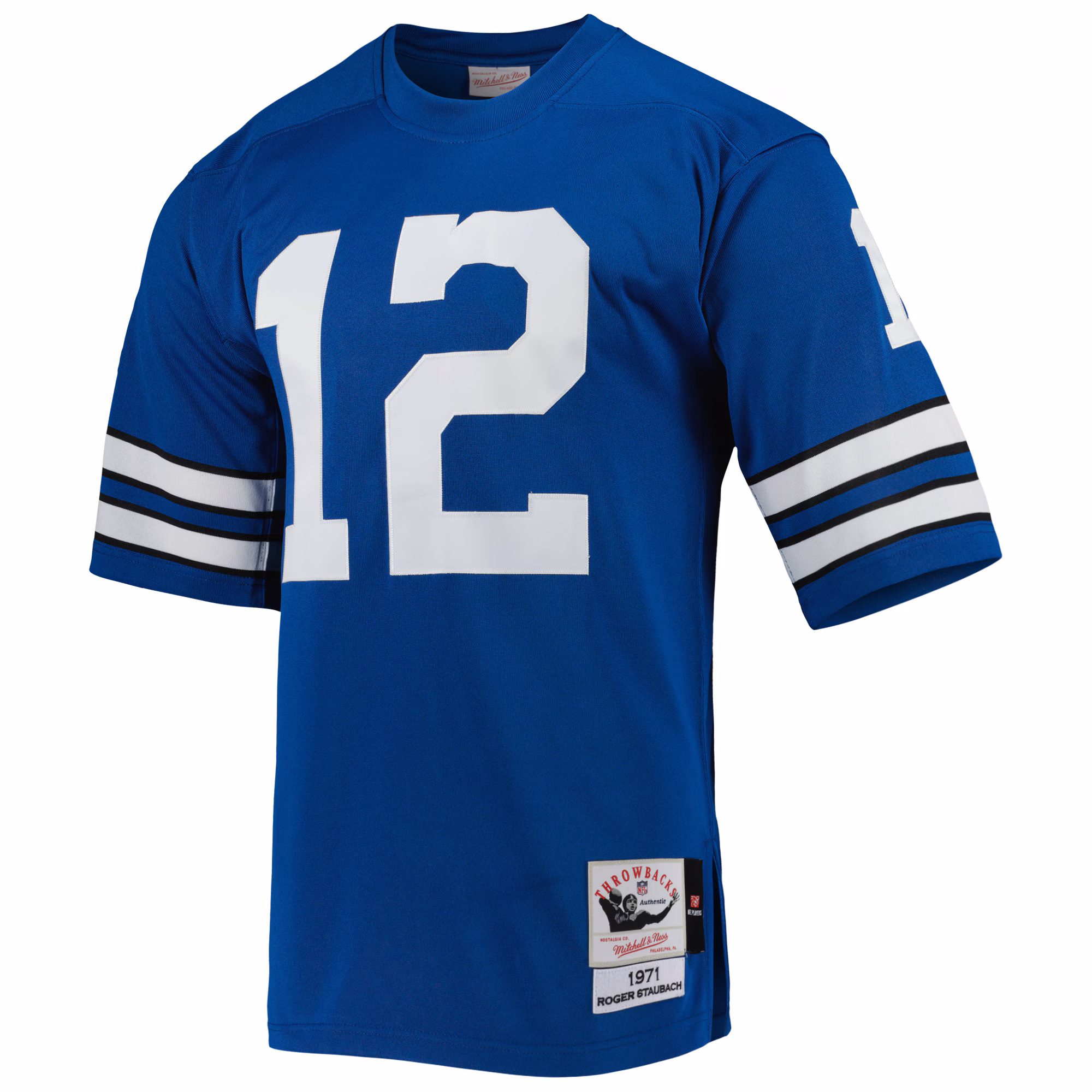 Roger Staubach Dallas Cowboys 1971 Mitchell & Ness Authentic Throwback Retired Player Jersey - Royal