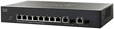 Cisco SG300-10PP-K9-NA 10-Port Gigabit PoE+ Managed Switch (Renewed)