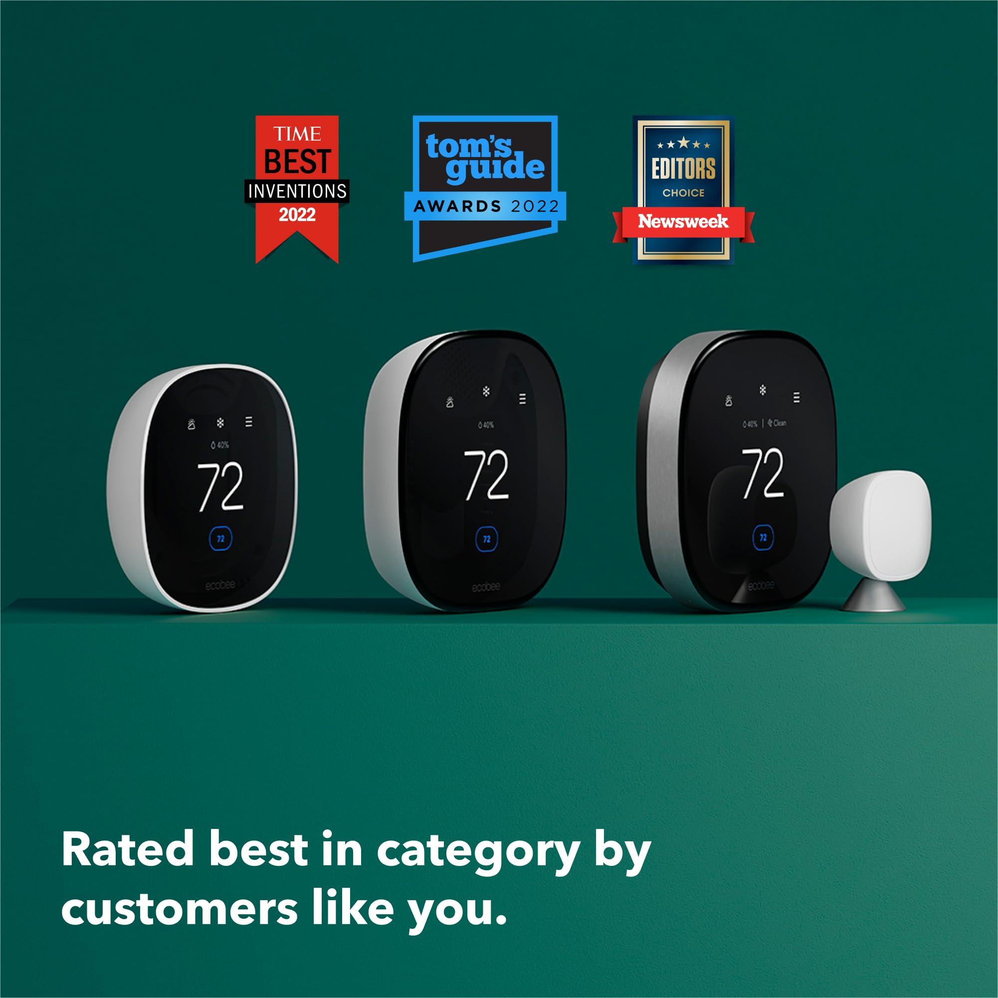 ECOBEE Smart Thermostat Essential - Wi-Fi, Energy Star Certified