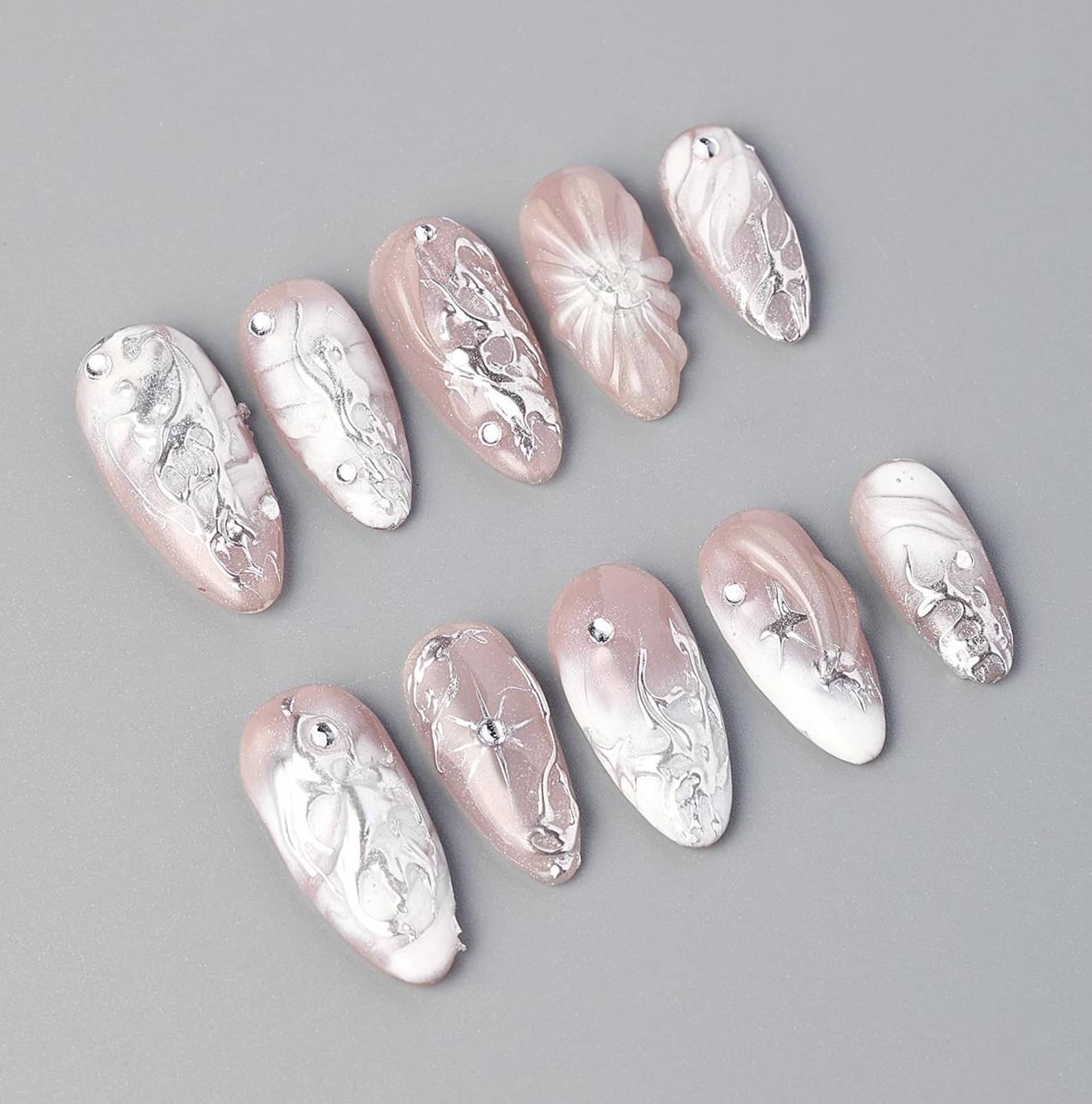 Gothic Gradient Glam Press On NailsGothic Gradient Glam Press On Nails - SAYEGIRLS