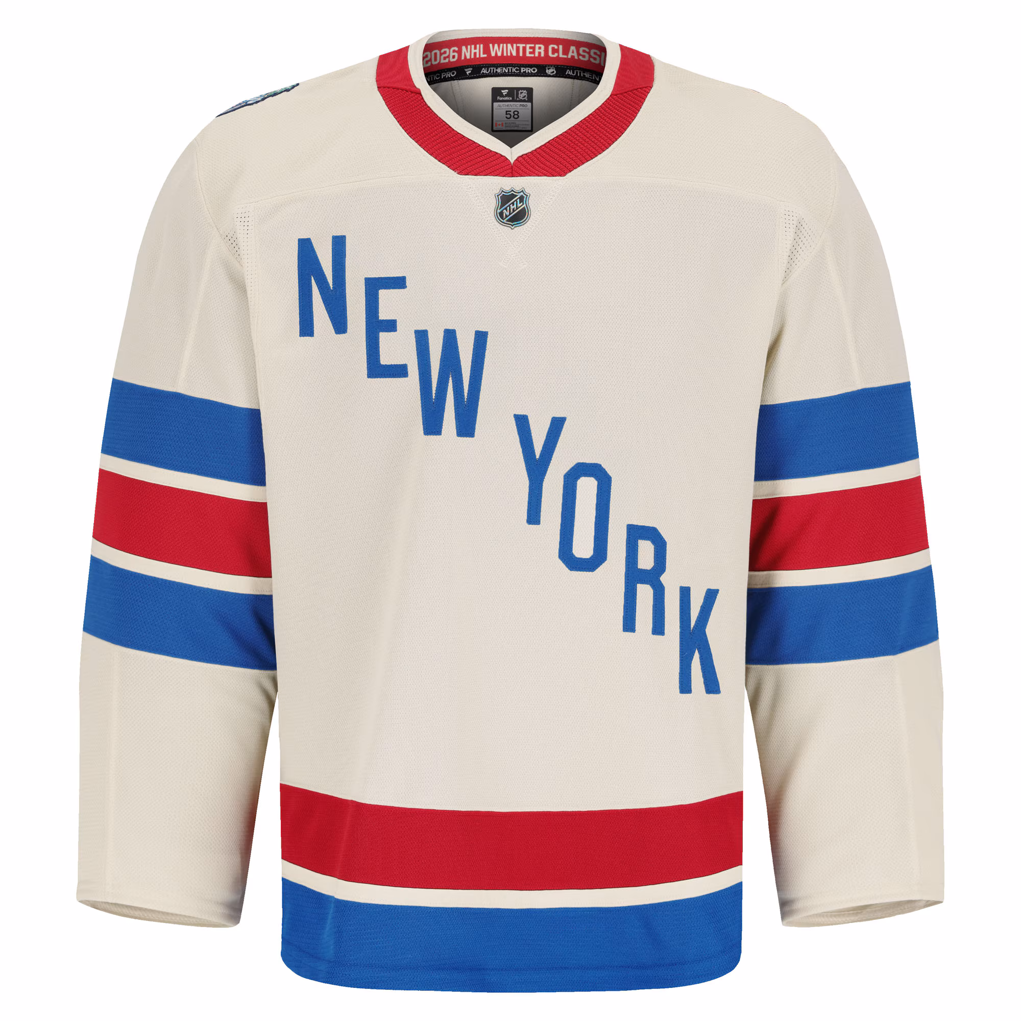 New York Rangers Fanatics 2026 NHL Winter Classic Authentic Pro Jersey - Beige