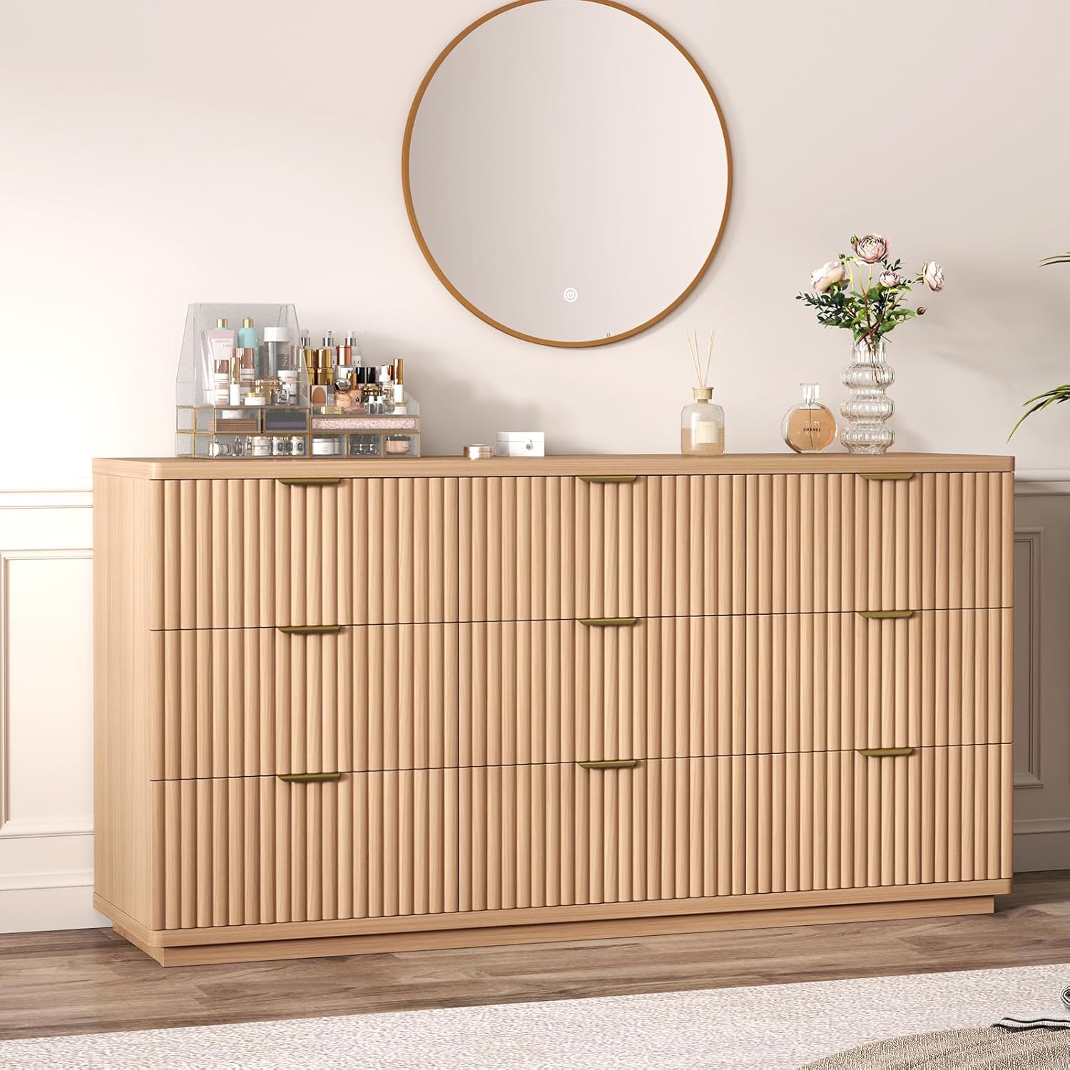 9 Drawer Dresser for Bedroom, 57.1