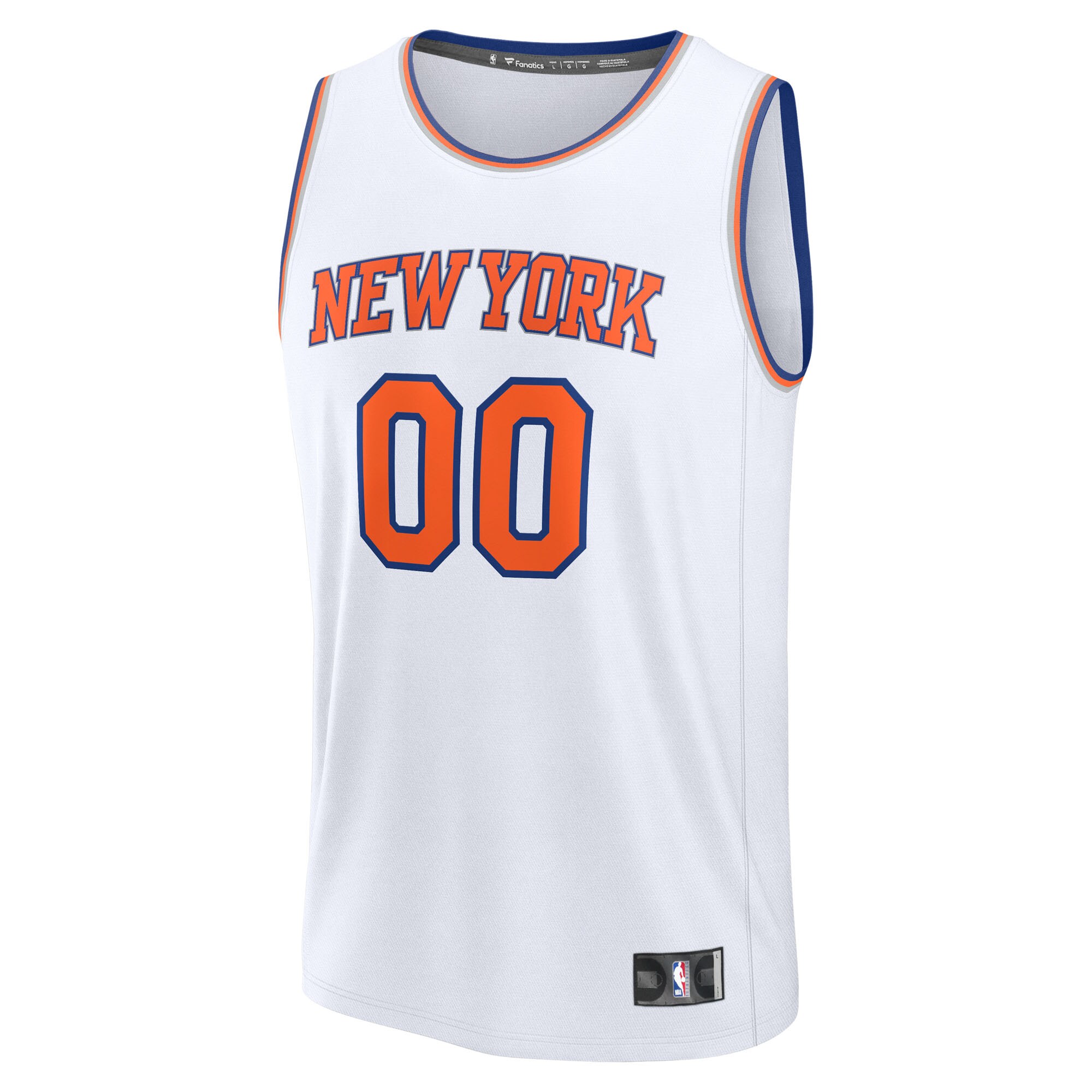 New York Knicks Fanatics Youth Fast Break Custom Jersey - Association Edition - White