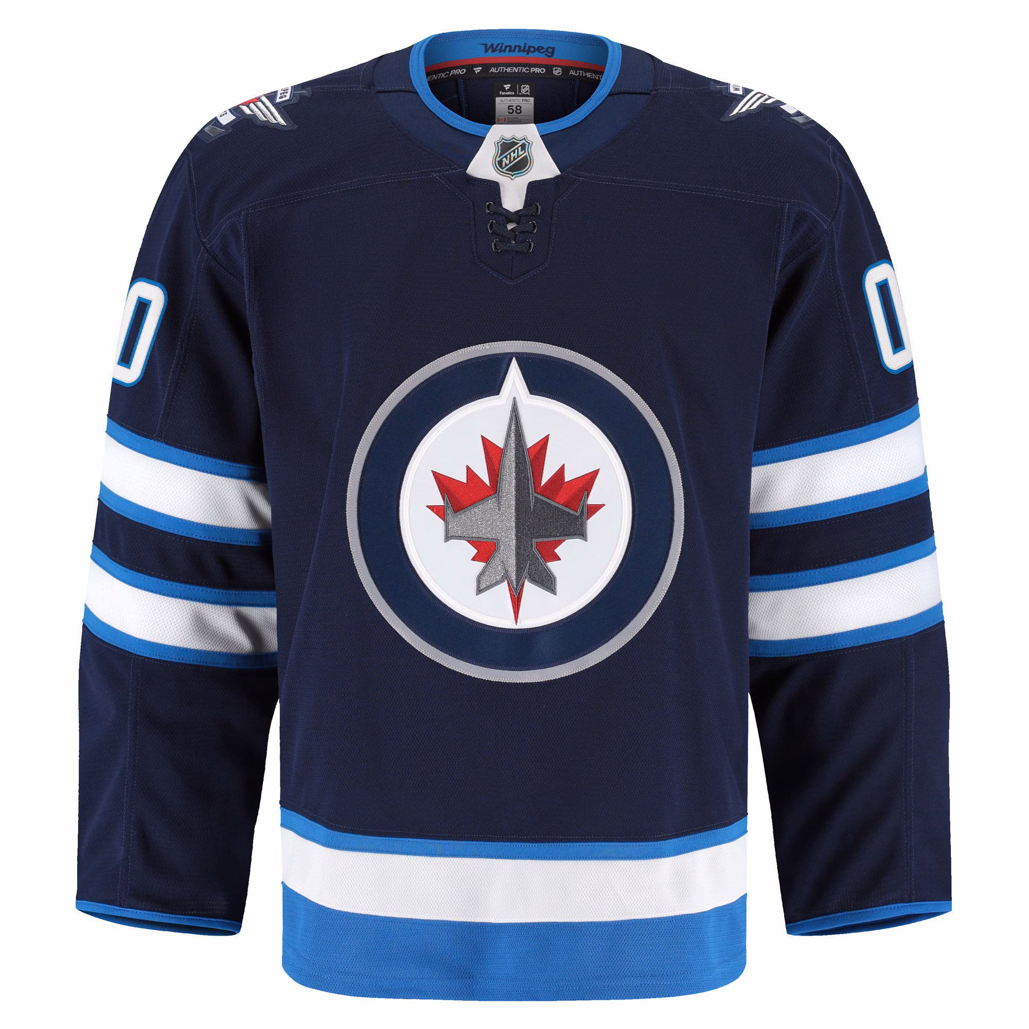 Winnipeg Jets Fanatics Home Authentic Pro Custom Jersey - Navy