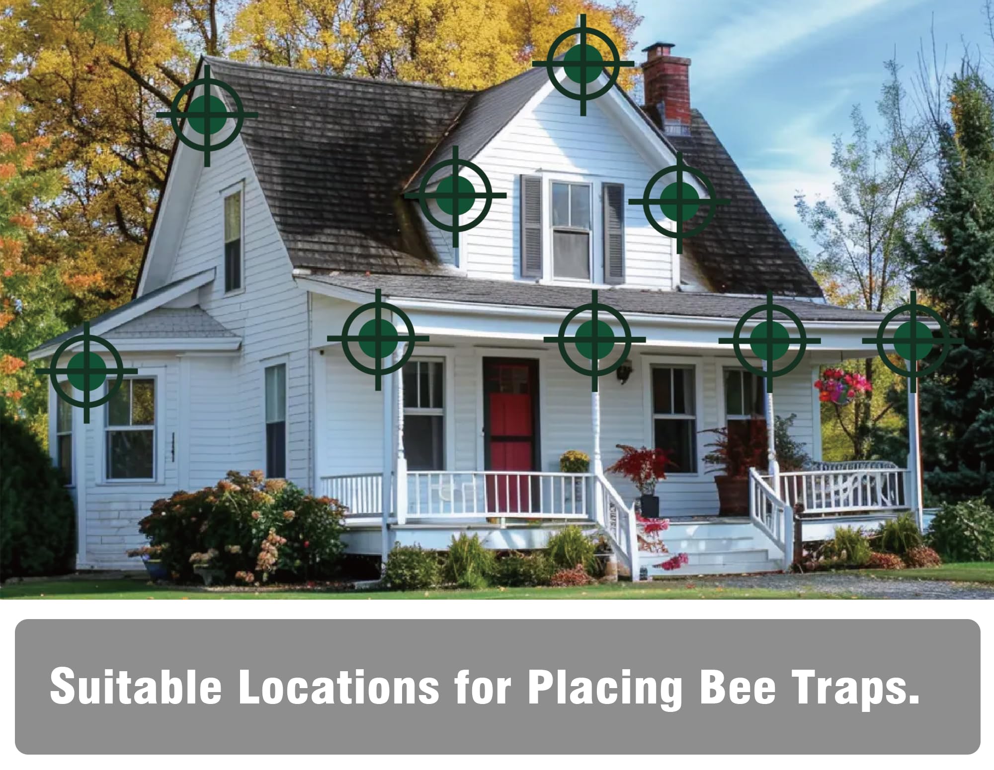 BEST BEE TRAP Carpenter Bee Trap - Outdoor Wooden Insect Traps (4 Pack)