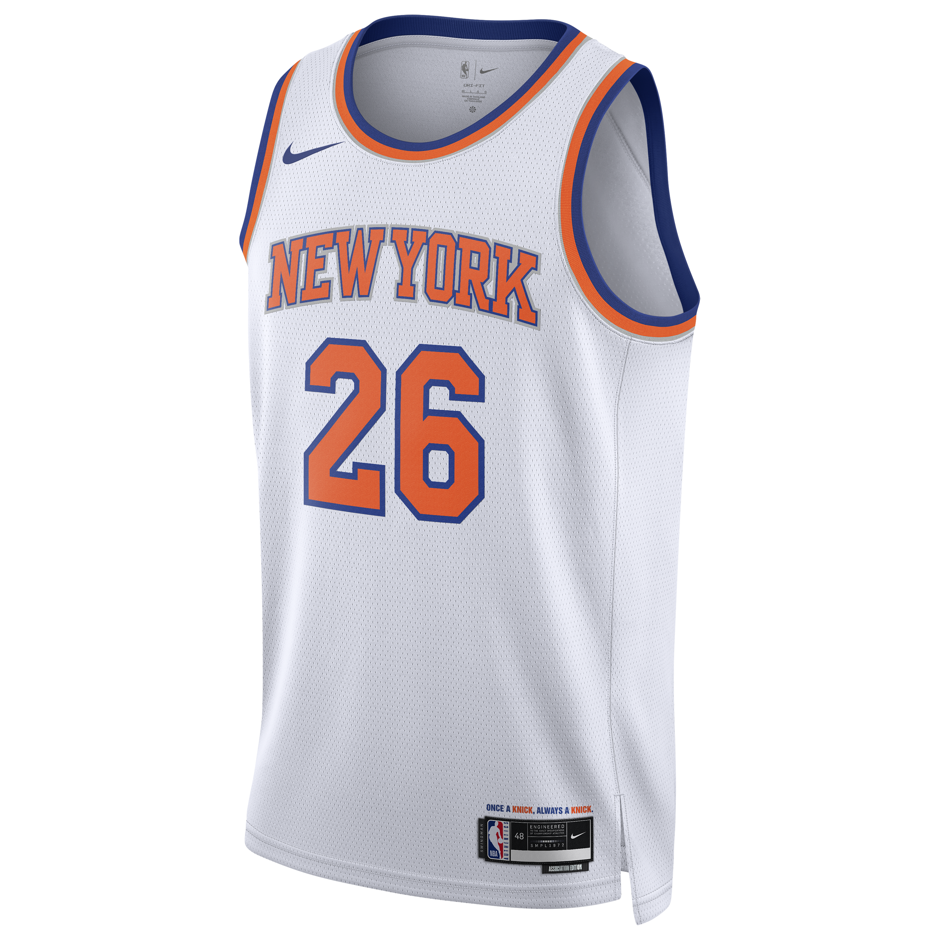 New York Knicks Nike Unisex 2026 NBA Finals Champions Always 26 Swingman Jersey - White - Association Edition