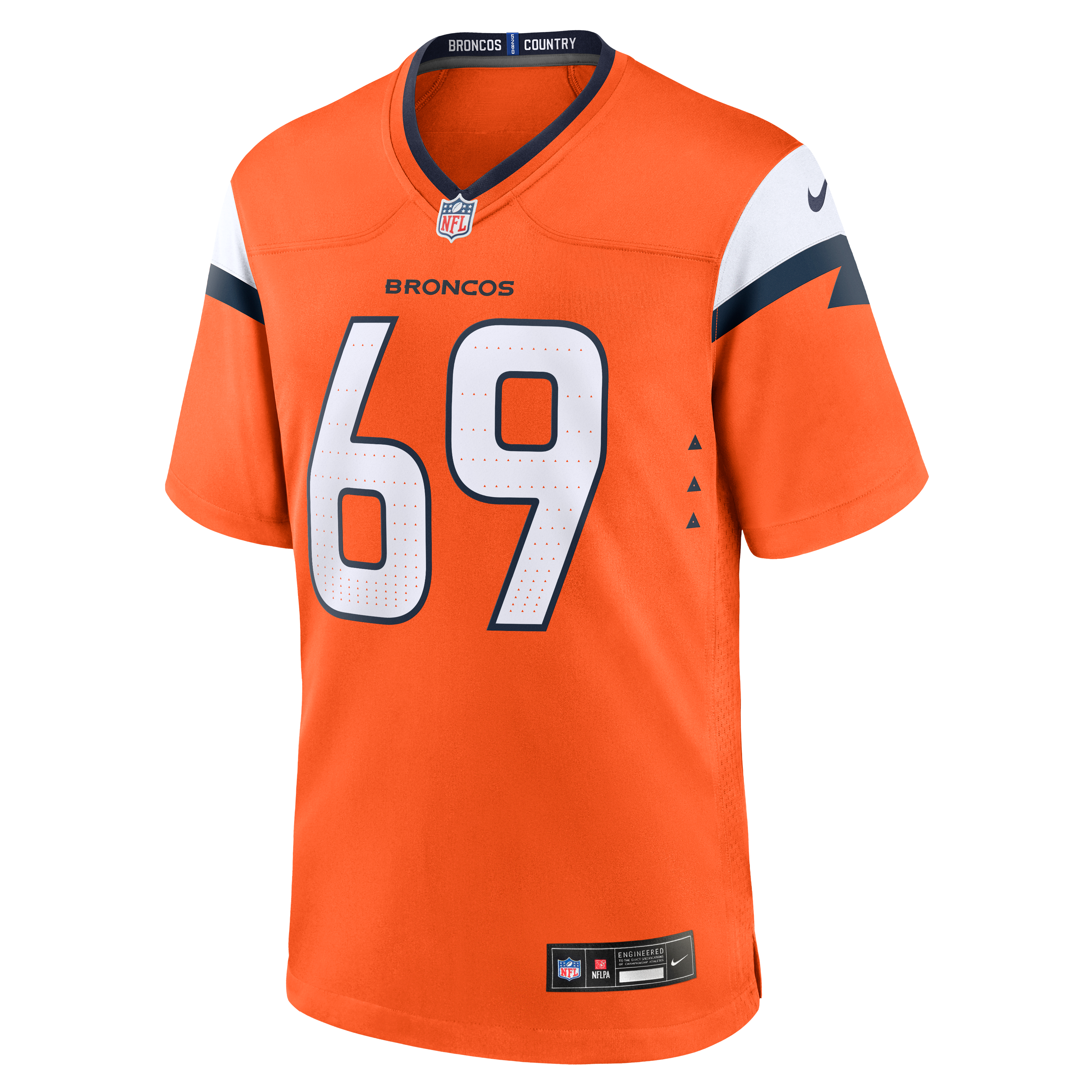 Mike McGlinchey Denver Broncos Nike Team Game Jersey -  Orange