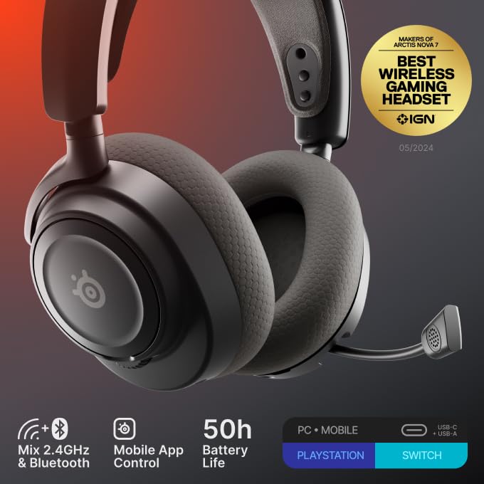 STEELSERIES Arctis Nova 7 Wireless Gaming Headset - Black