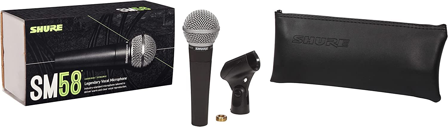 SHURE SM58-LC Dynamic Vocal Microphone - Professional XLR Mic