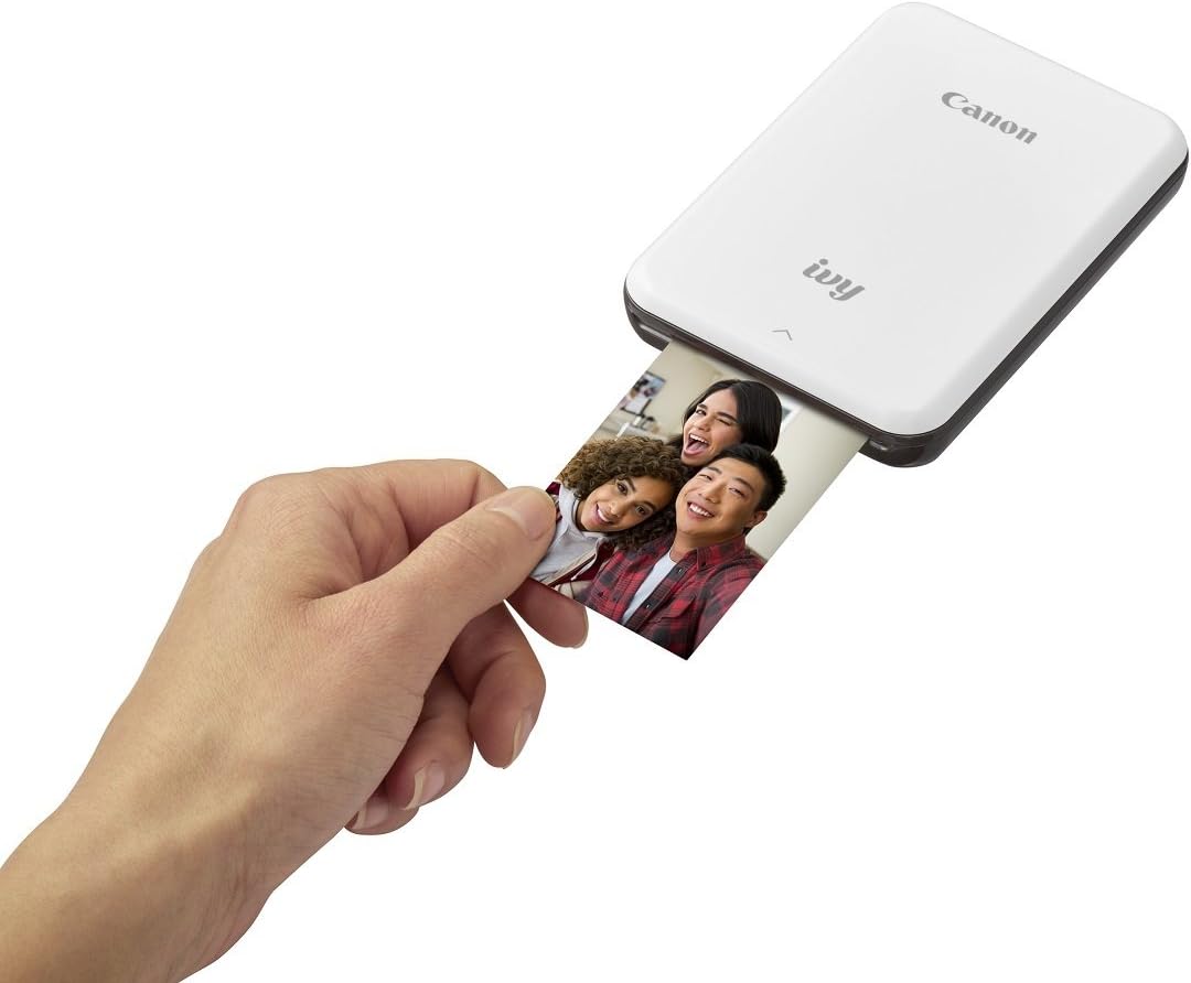 Canon IVY Mini Photo Printer for Smartphones (Slate Gray) - Sticky-back prints, Pocket-size