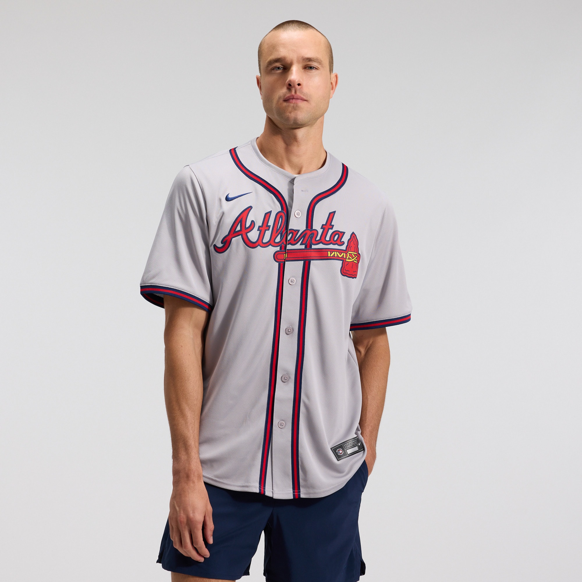 Ozzie Albies Atlanta Braves Nike Road Limited Player Jersey - Gray