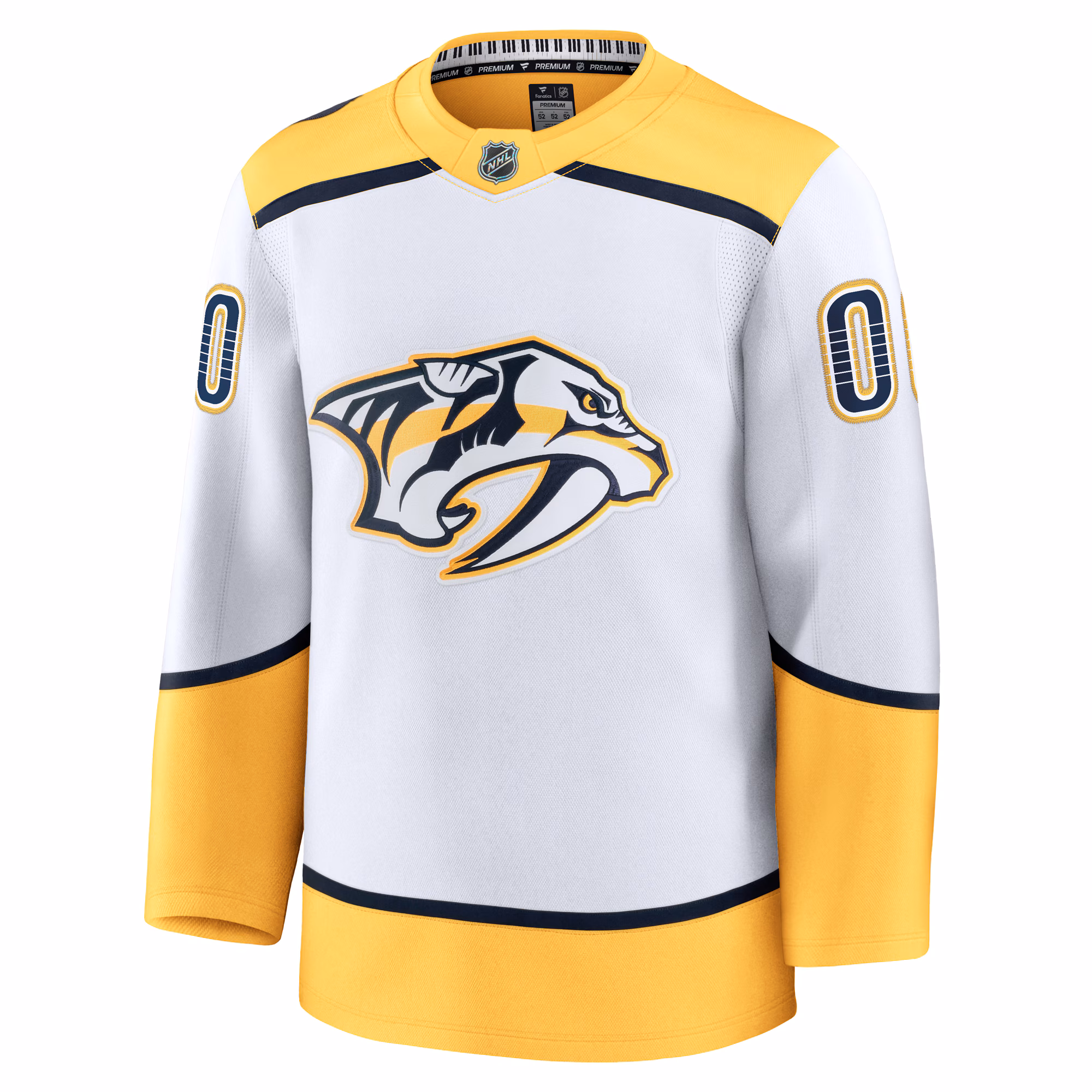 Nashville Predators Fanatics Away Premium Custom Jersey - White