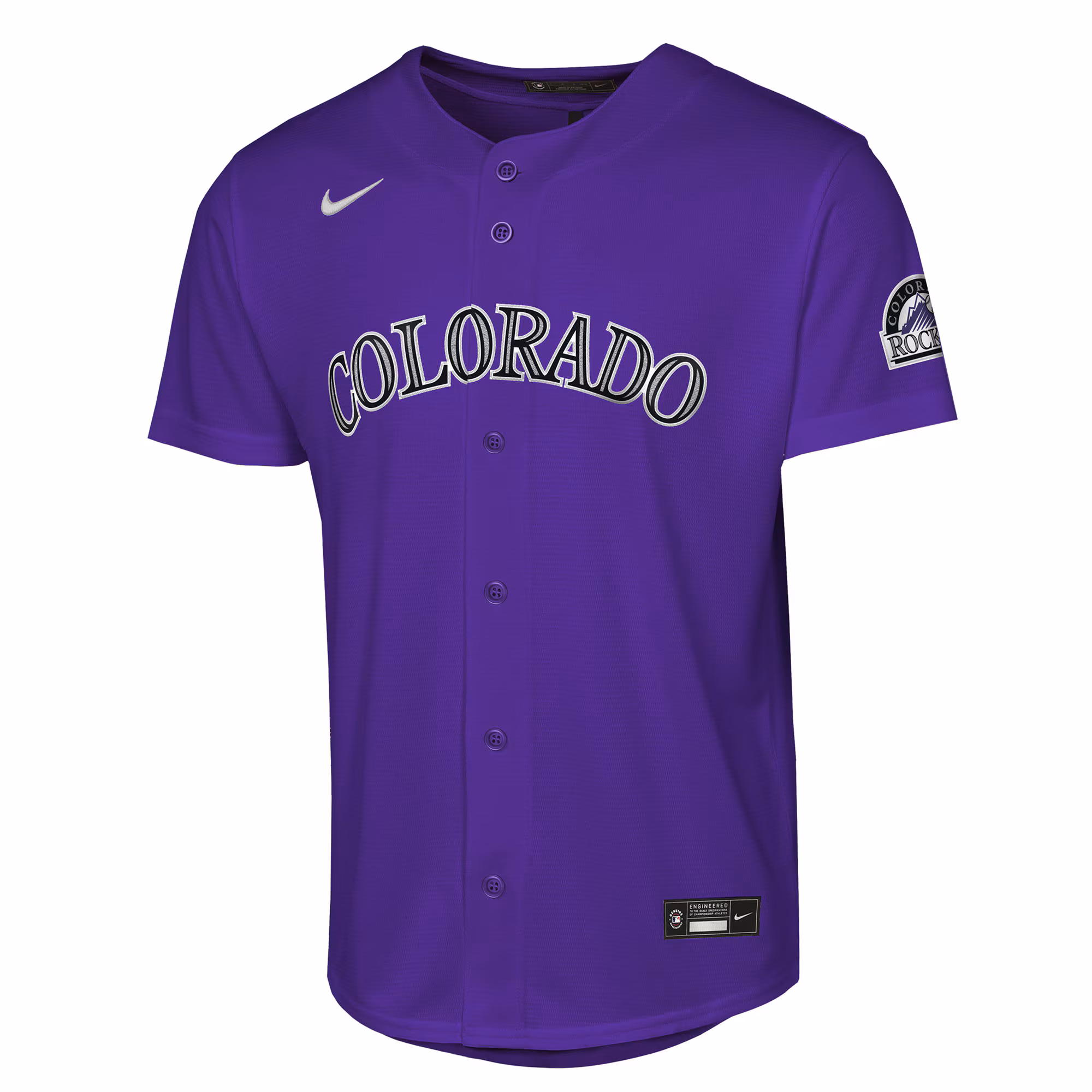 Colorado Rockies Nike Youth Alternate 2 Stadium Jersey - Purple