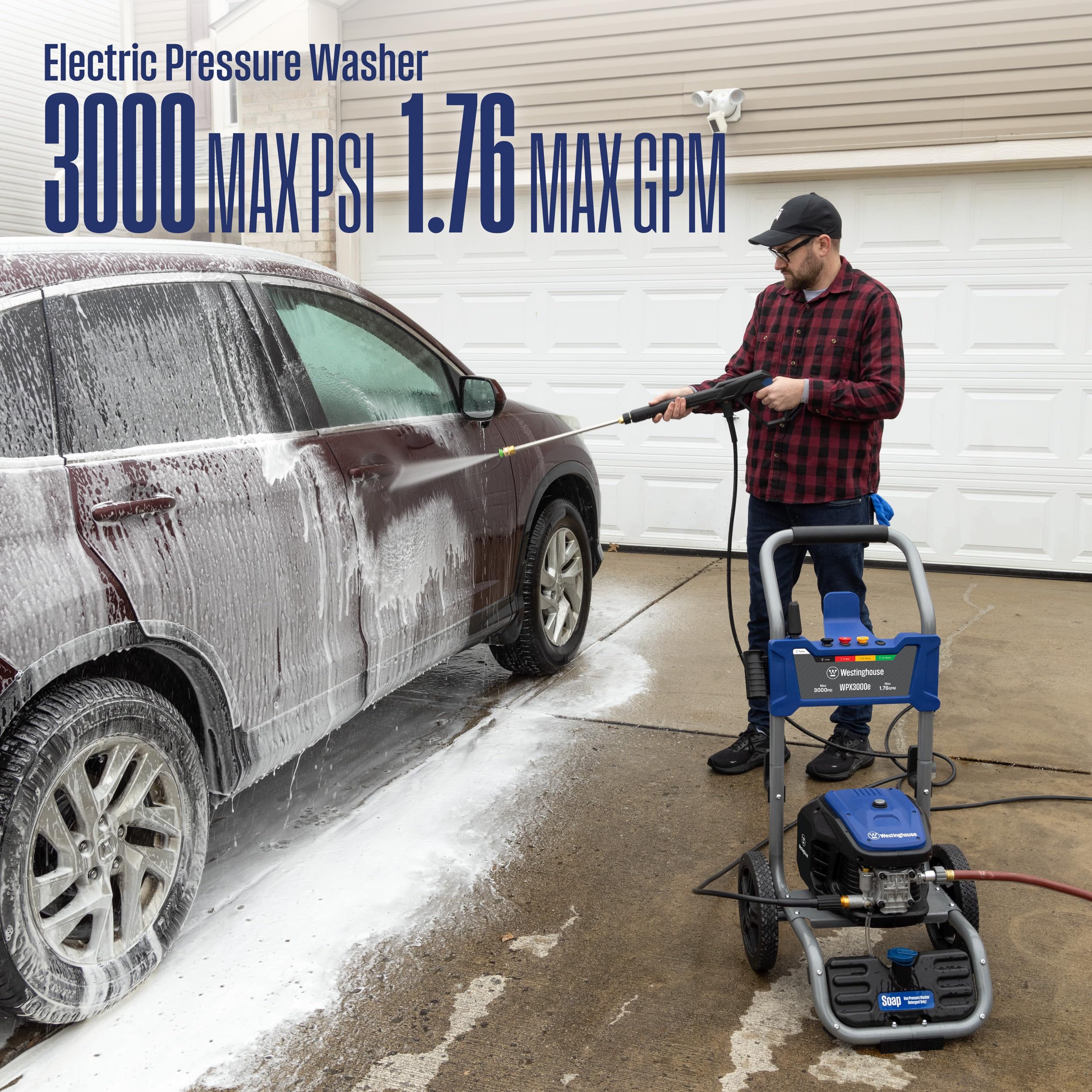 WESTINGHOUSE WPX3000e Electric Pressure Washer - 3000 PSI, 1.76 GPM