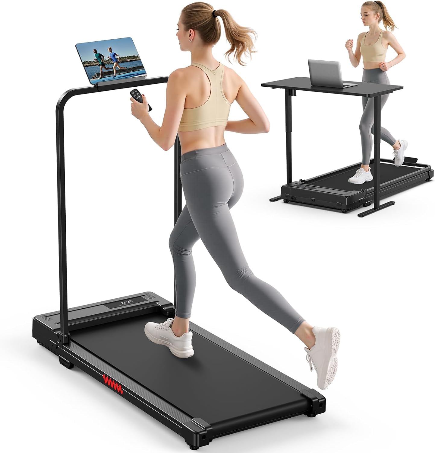 ULFARIO Walking Pad Treadmill - Compact Folding Electric Walk