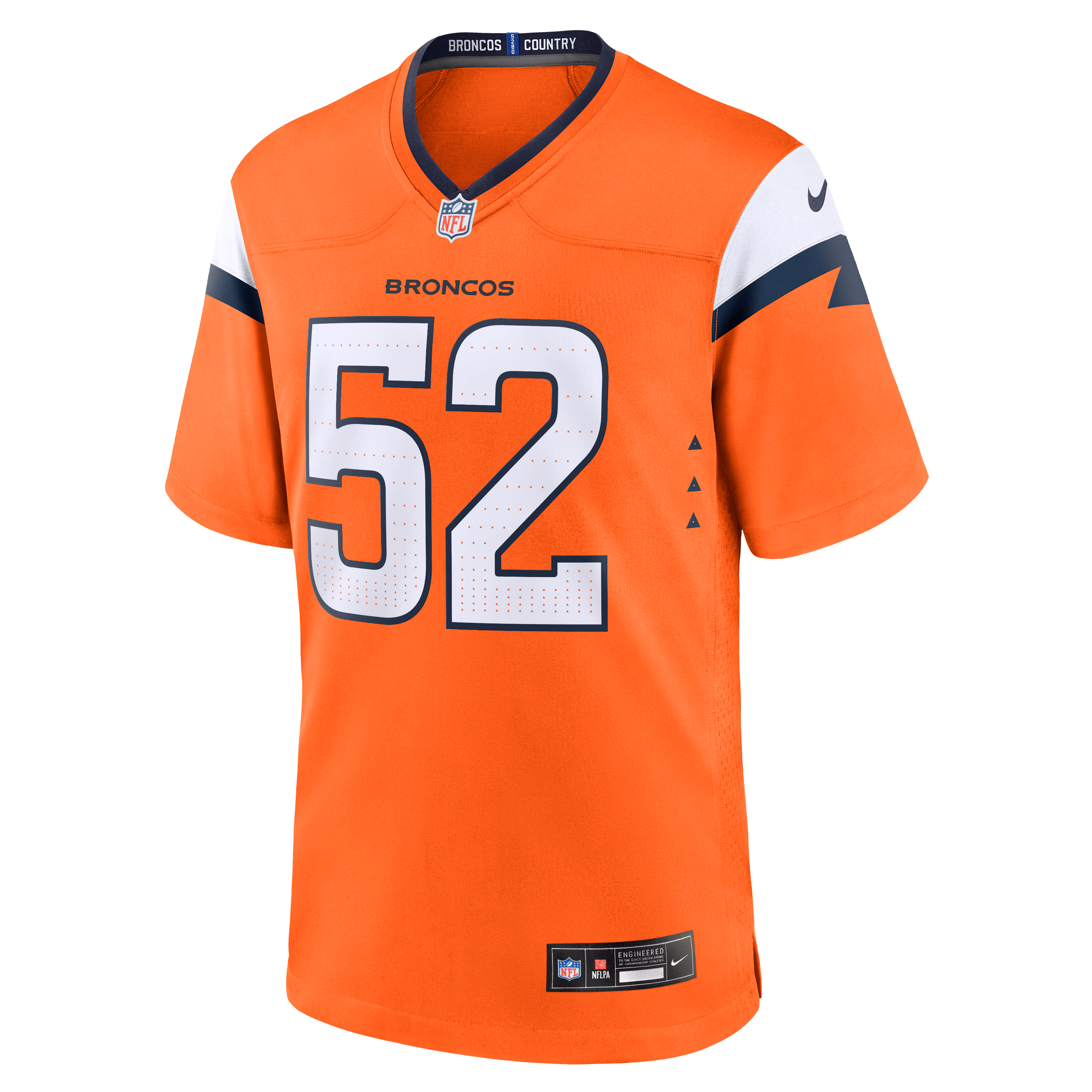 Jonah Elliss Denver Broncos Nike Team Game Jersey -  Orange
