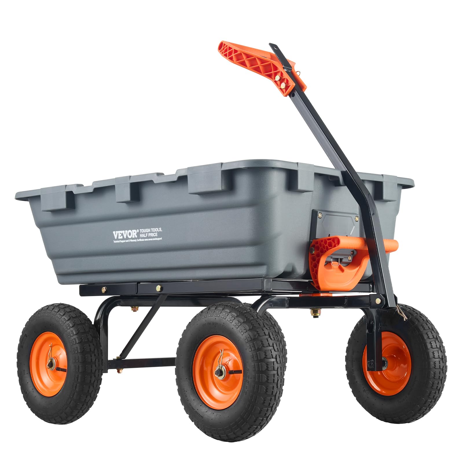 VEVOR 1200lbs Garden Dump Cart with 2-in-1 Handle