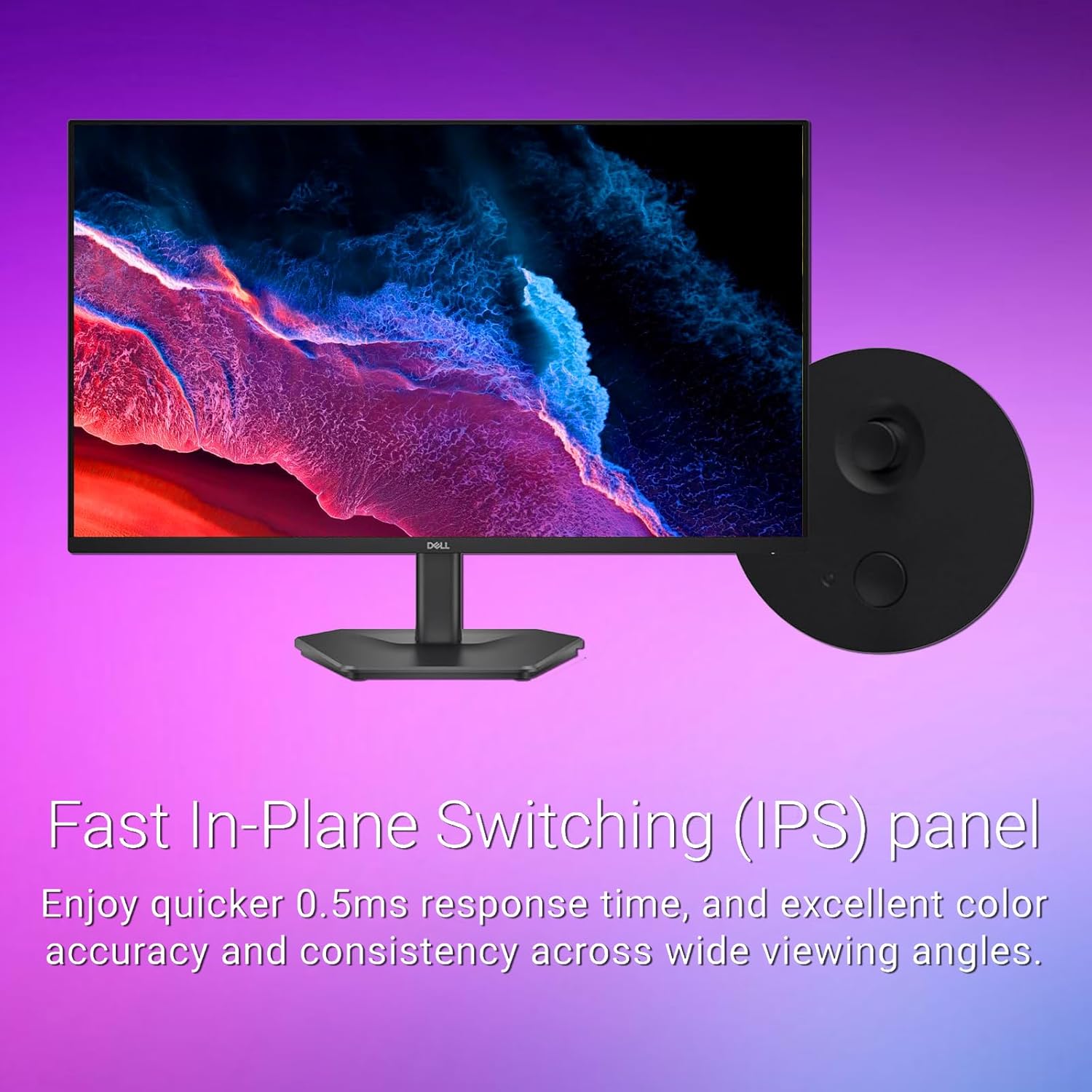 Dell 27“ Gaming Monitor, FHD 1080p Fast IPS Display, 240Hz Refresh Rate, 0.5ms Response Time, AMD FreeSync Premium, 99% sRGB Color, HDMI 2.1 & DisplayPort 1.4, Tilt Adjustable - Black