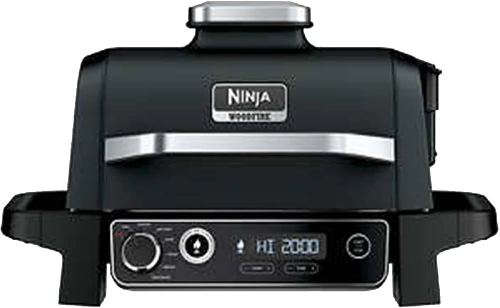 Professional Outdoor Grill and Smoker, Built-in Thermometer, 7-in-1 main grill, BBQ Smoker, Air Fryer, Bake, Bake, dehydrate, Grill, Firewood Pellet, Portable, electric (updated)