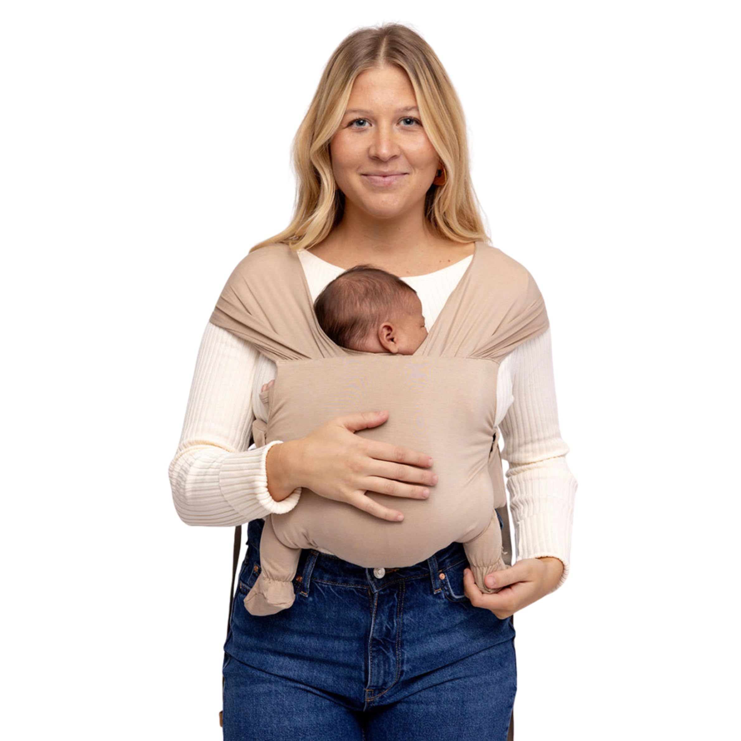 WILDBIRD Aerial Buckle Wrap - Newborn Baby Carrier - Desert Lark