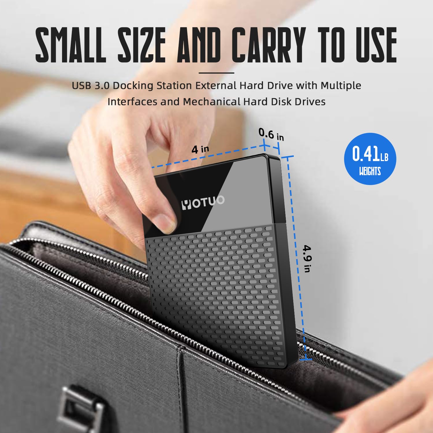 YOTUO 1TB External Hard Drive with USB C Hub 7-in-1