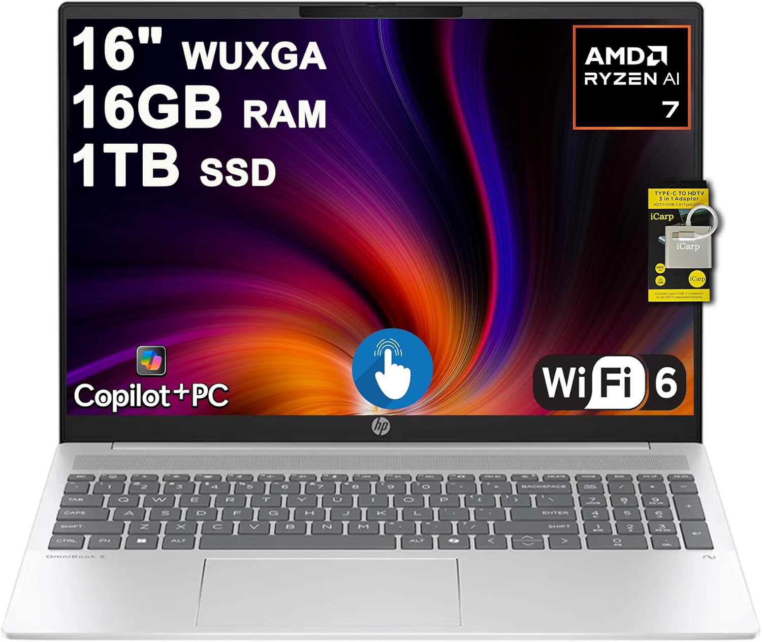 HP OmniBook 5 AI PC Laptop 16