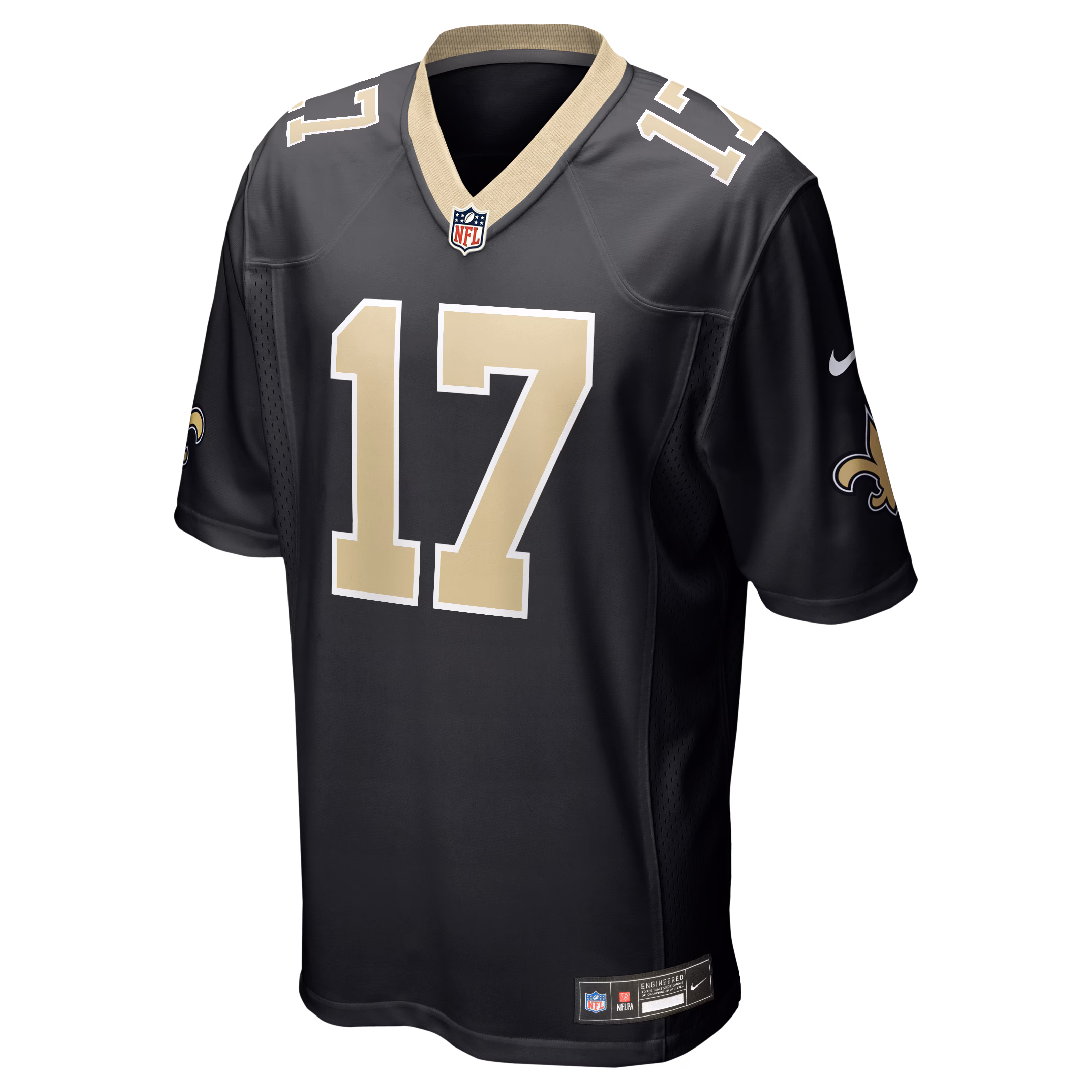 Trey Palmer New Orleans Saints Nike Team Game Jersey -  Black
