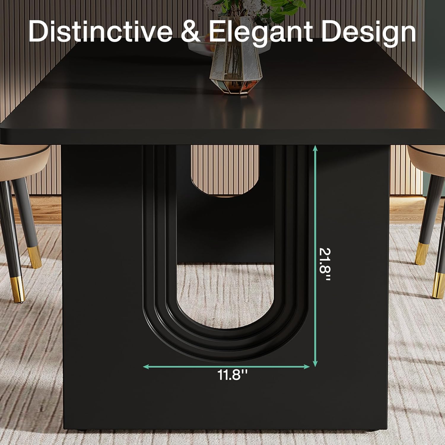 Tribesigns Modern Dining Table for 6 People, 71