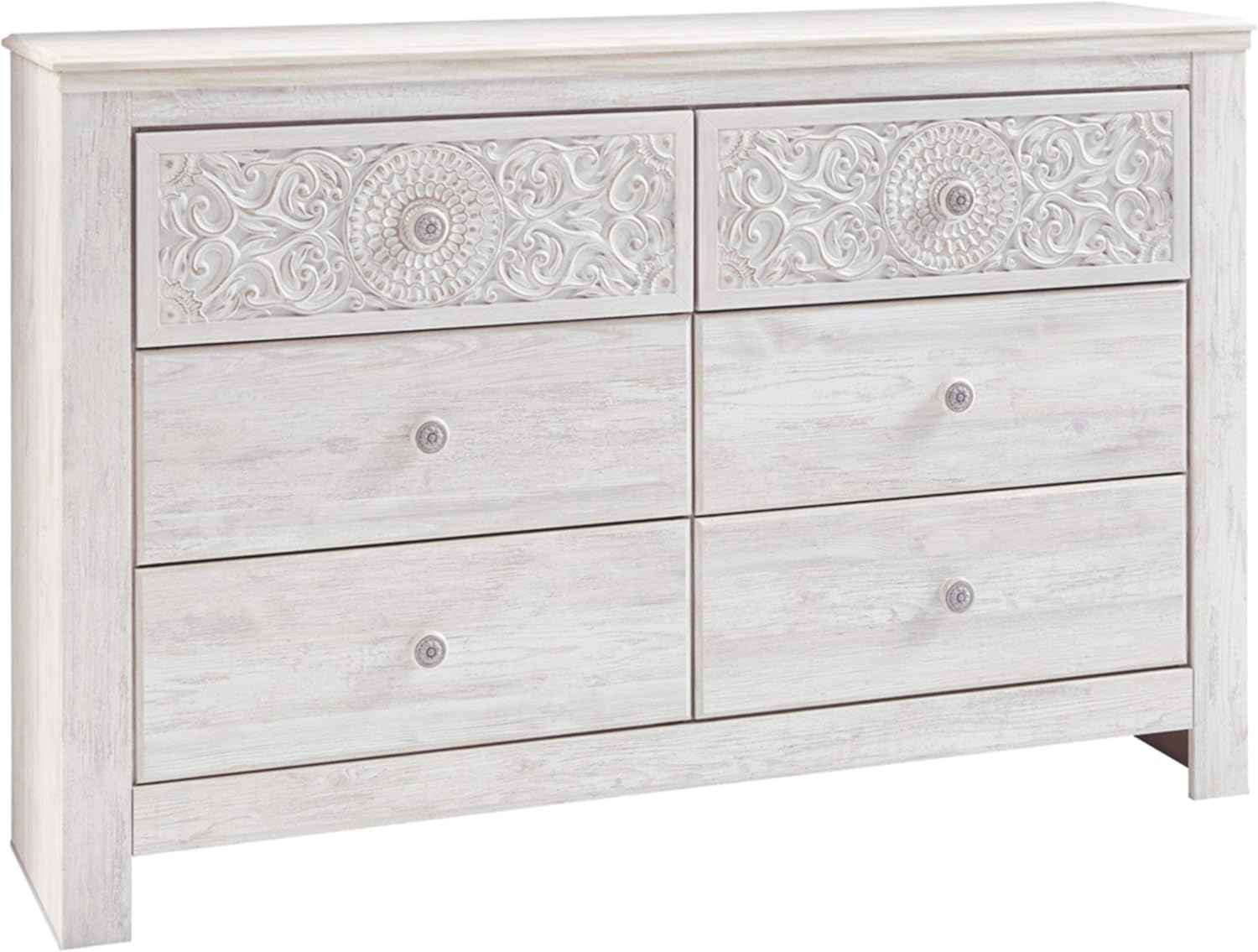 Signature Design by Ashley Paxberry Boho 6 Drawer Dresser, Smooth-gliding Faux Laminate Lined Drawers, Wood, 61.26