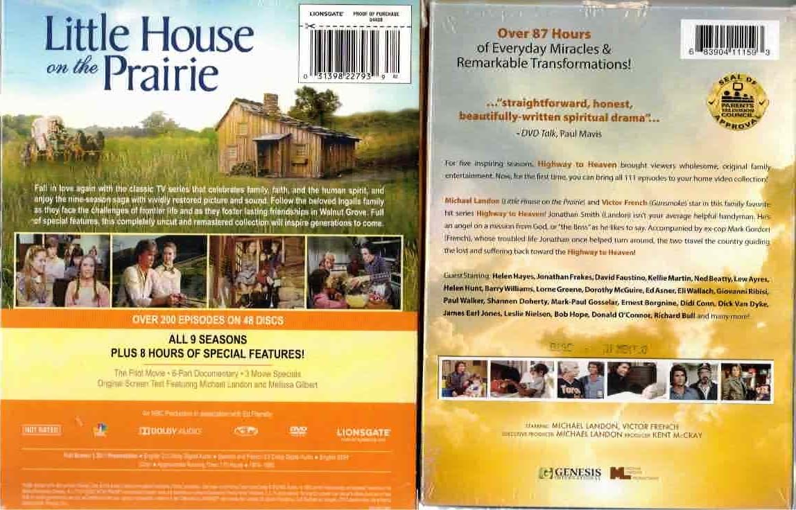 Highway To Heaven DVD & Little House on the Prairie TV DVD Bundle