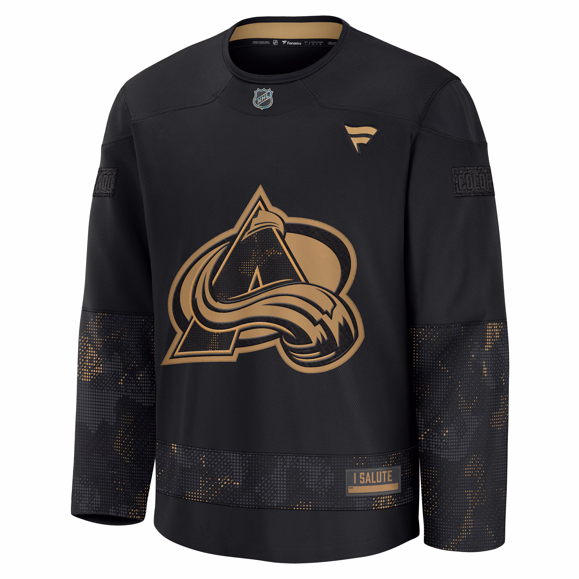Colorado Avalanche Fanatics 2024 Military Appreciation Practice Jersey - Black