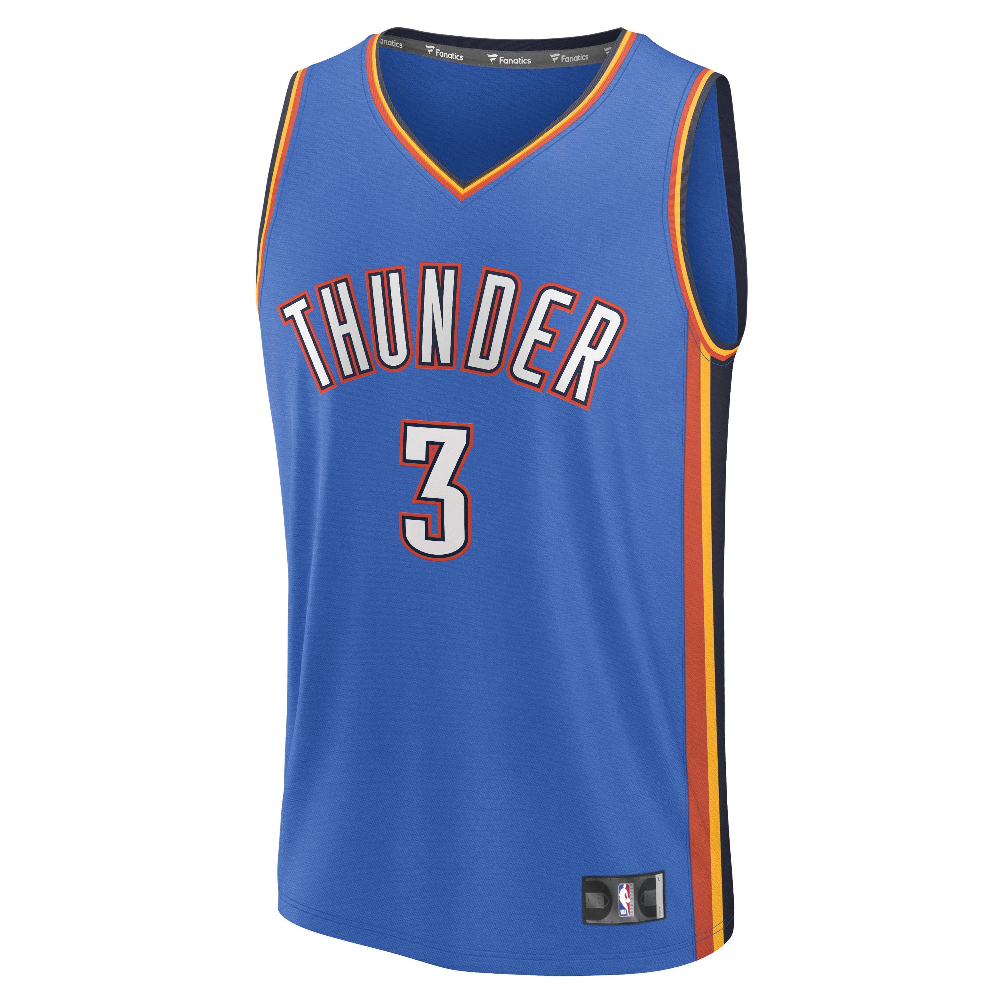 Jared McCain Oklahoma City Thunder Fanatics Fast Break Replica Jersey - Icon Edition - Blue