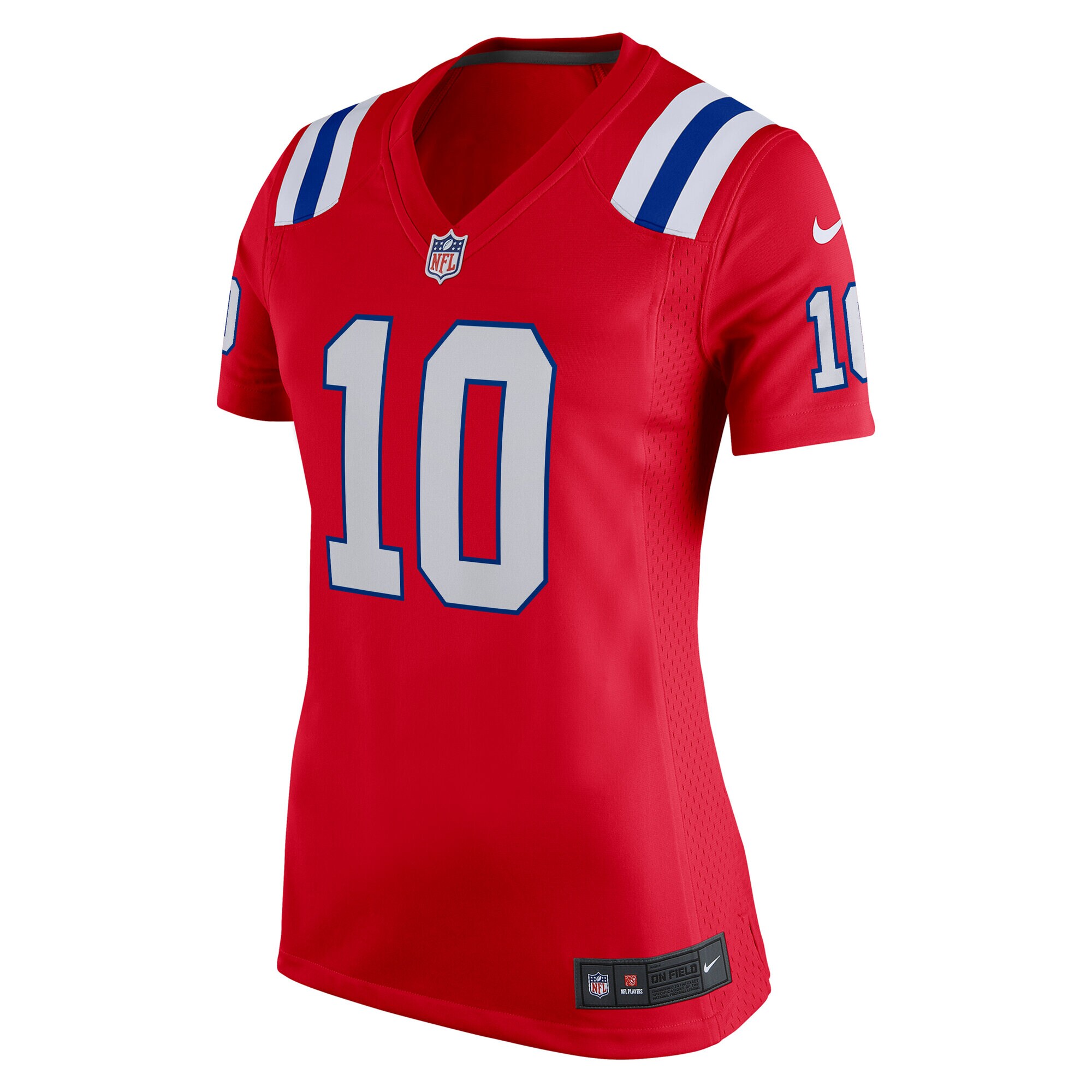 Drake Maye New England Patriots Nike Women's Alternate Game Jersey - Red