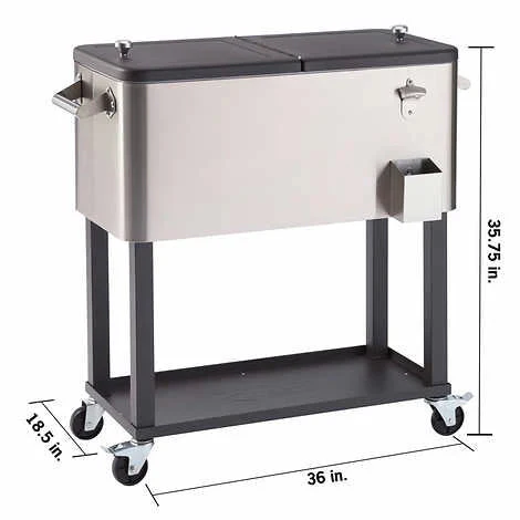 TRINITY Stainless Steel Cooler with Cover (100 Quart)