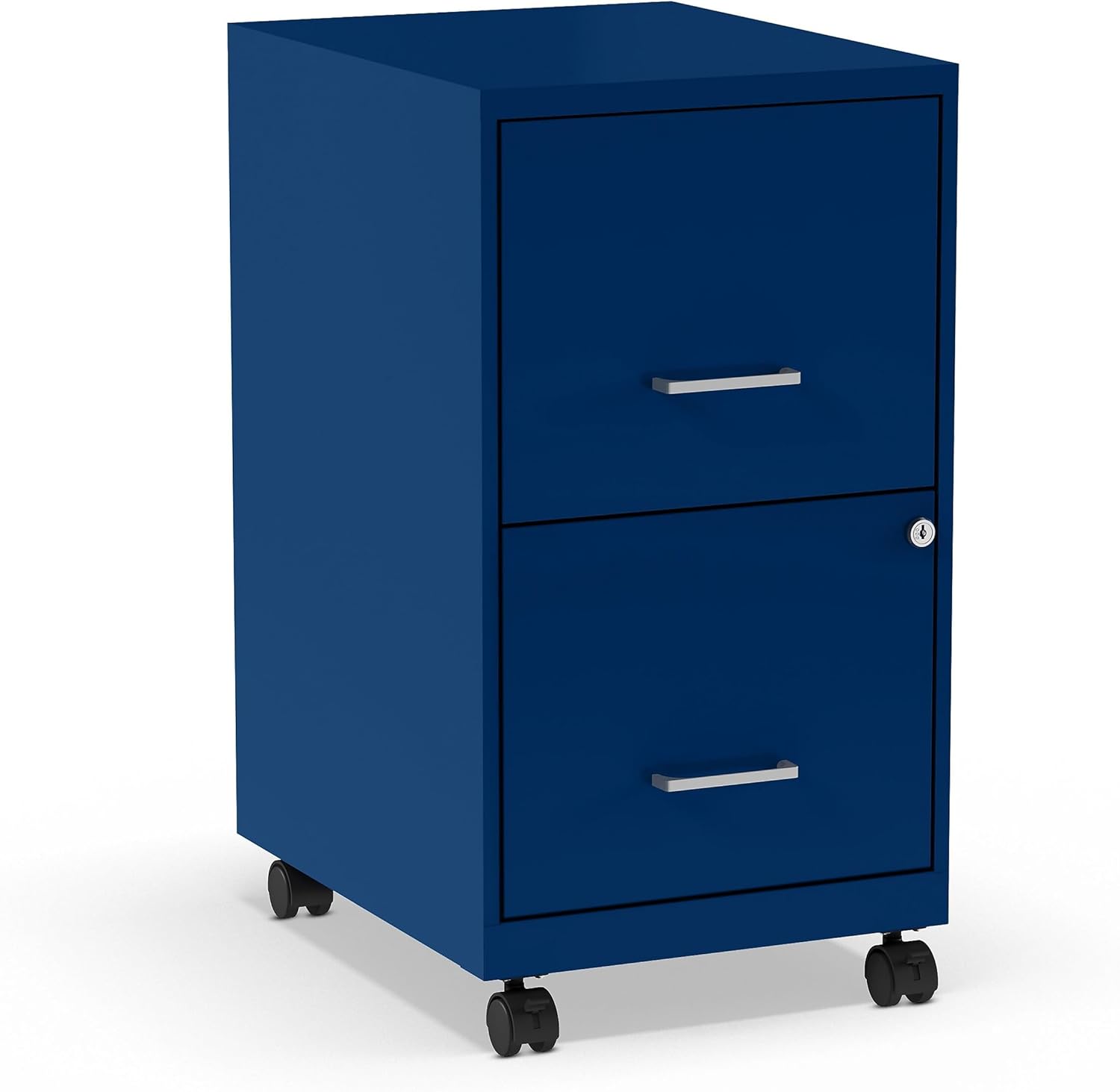 STAPLES 2-Drawer Vertical File Cabinet, Letter Size Documents, Lockable & Mobile, 18