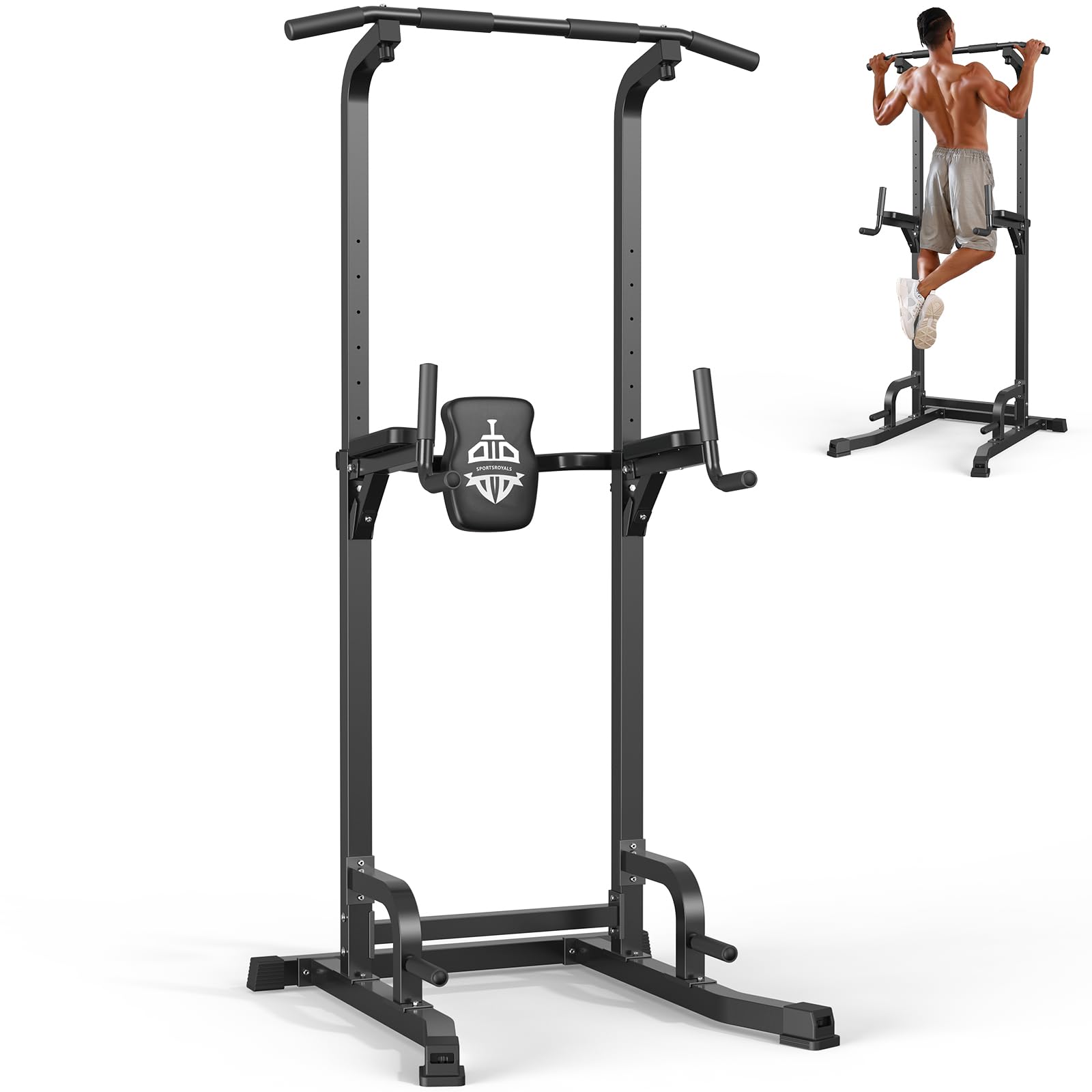 SPORTSROYALS Power Tower Pull Up Bar Station for Home Gym