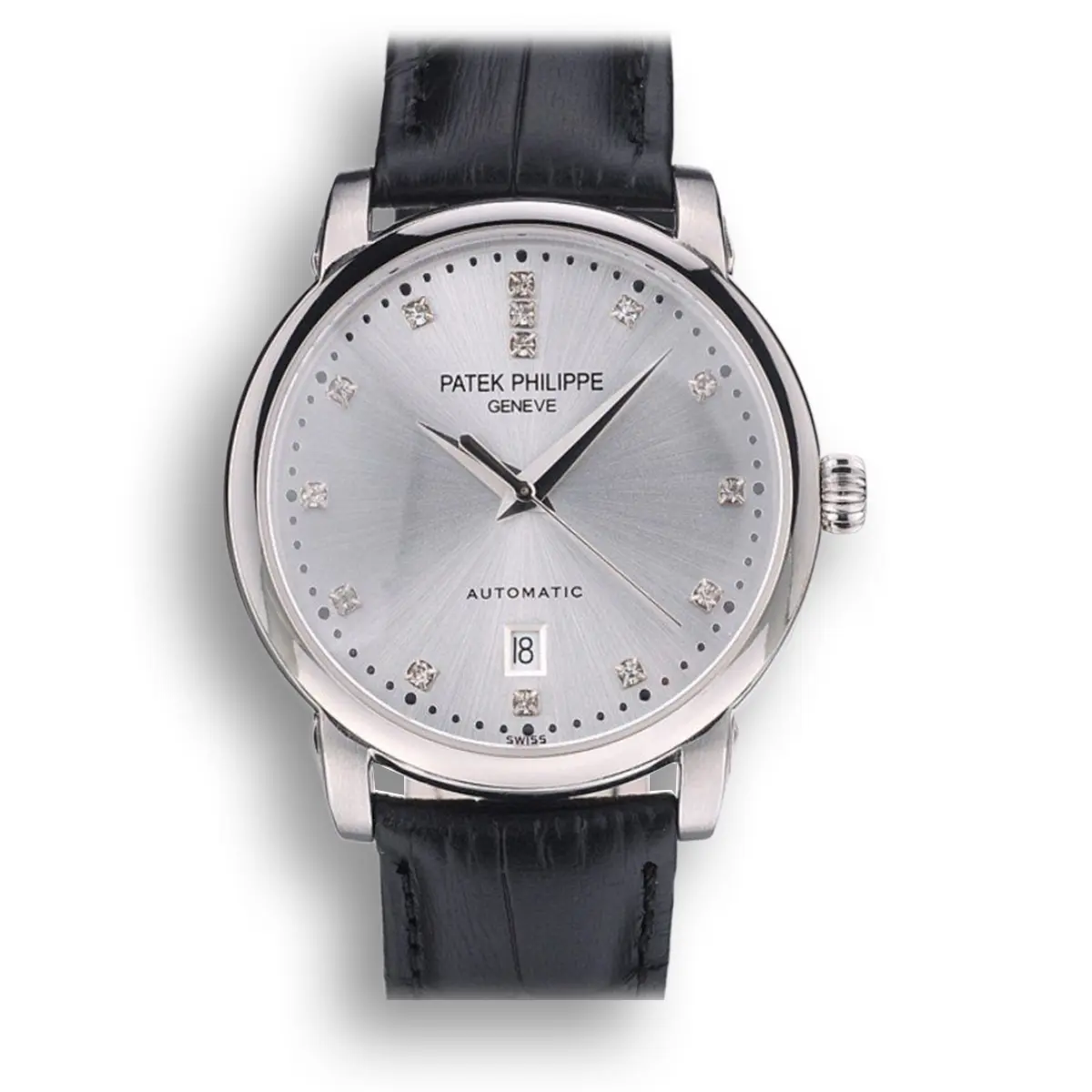 Calatrava Dial Silver 39 mm, Stainless Steel