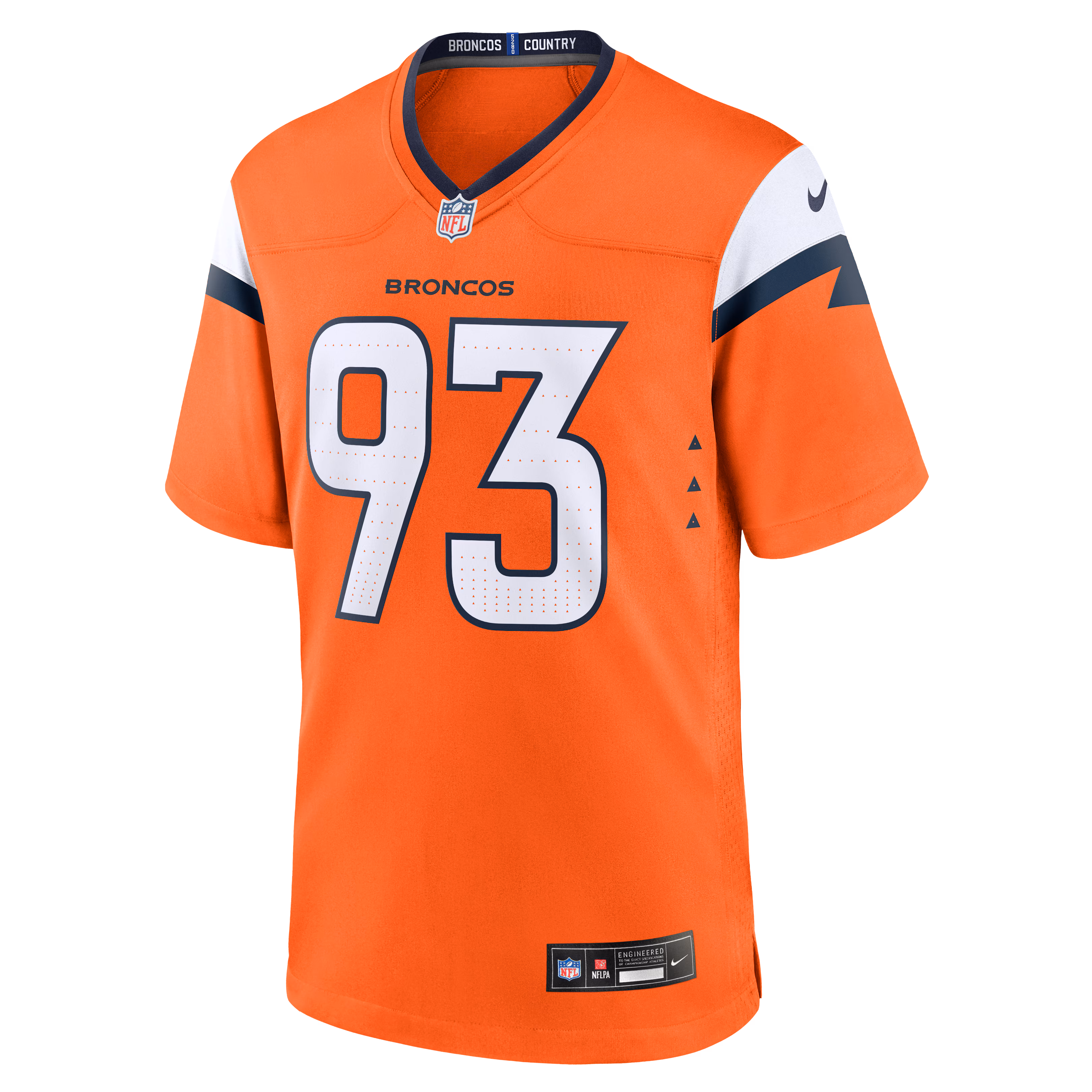 D.J. Jones Denver Broncos Nike Team Game Jersey -  Orange