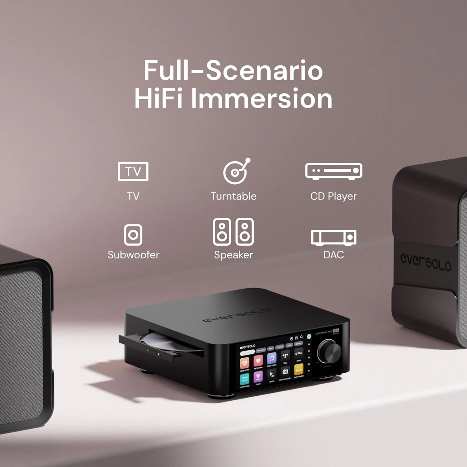 Eversolo Play Music Streamer with Amp & DAC, 5.5